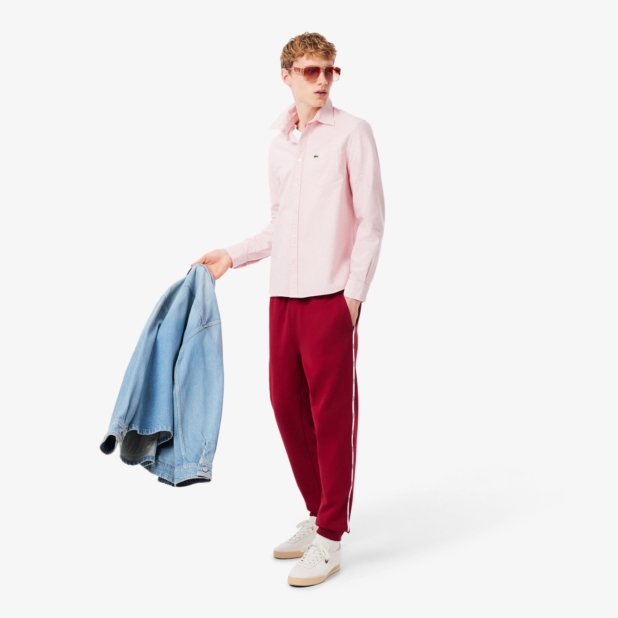 Men's Logo Trim Sweatpants - Bordeaux