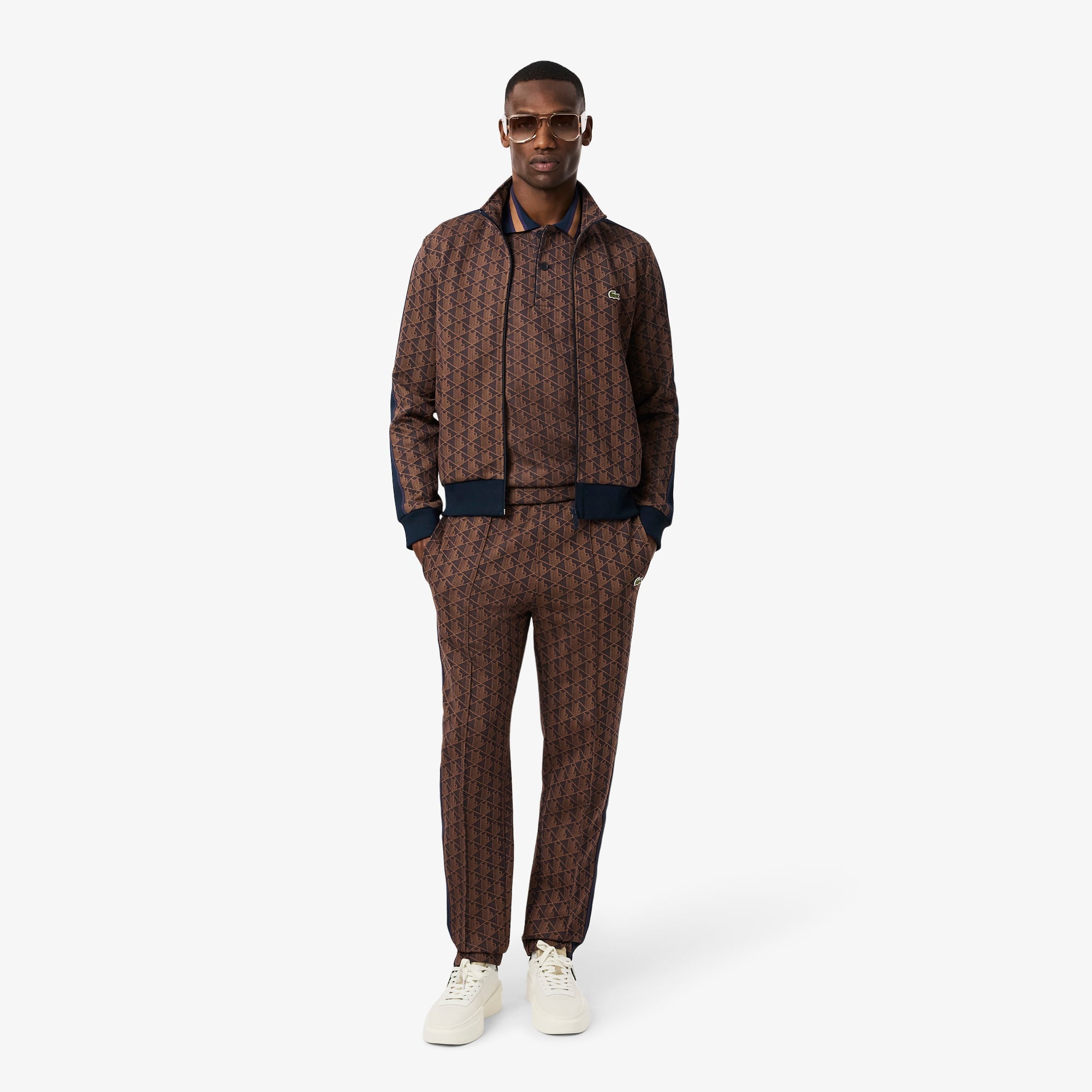 Men's Paris Monogram Sweatpants - Purple / Brown