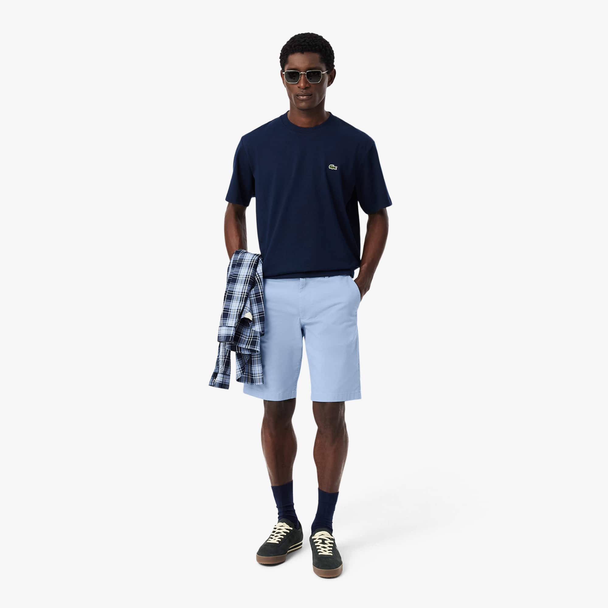 Stretch Twill Chino Shorts - Light Blue