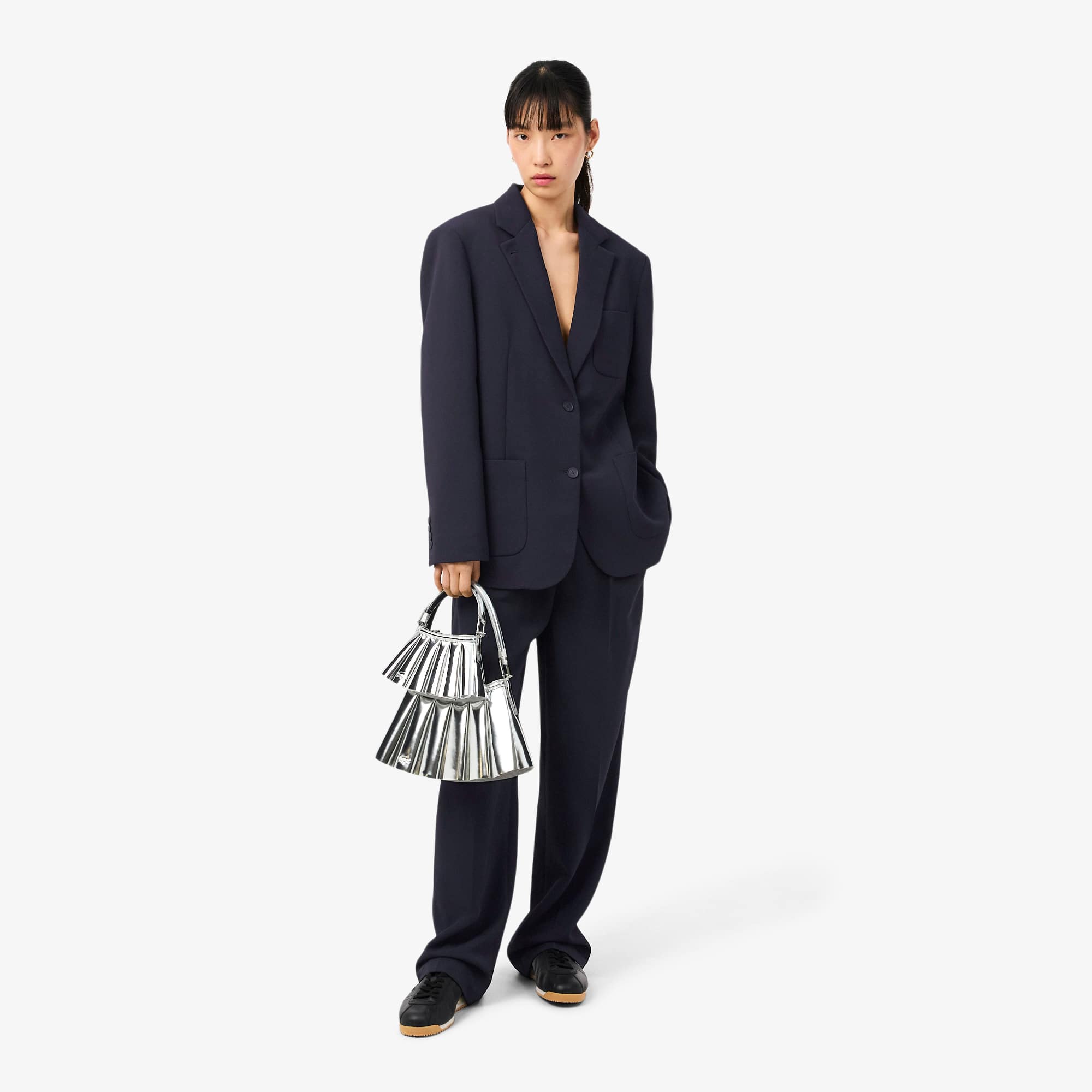 Fluid Piqué Blazer - Abysm blue