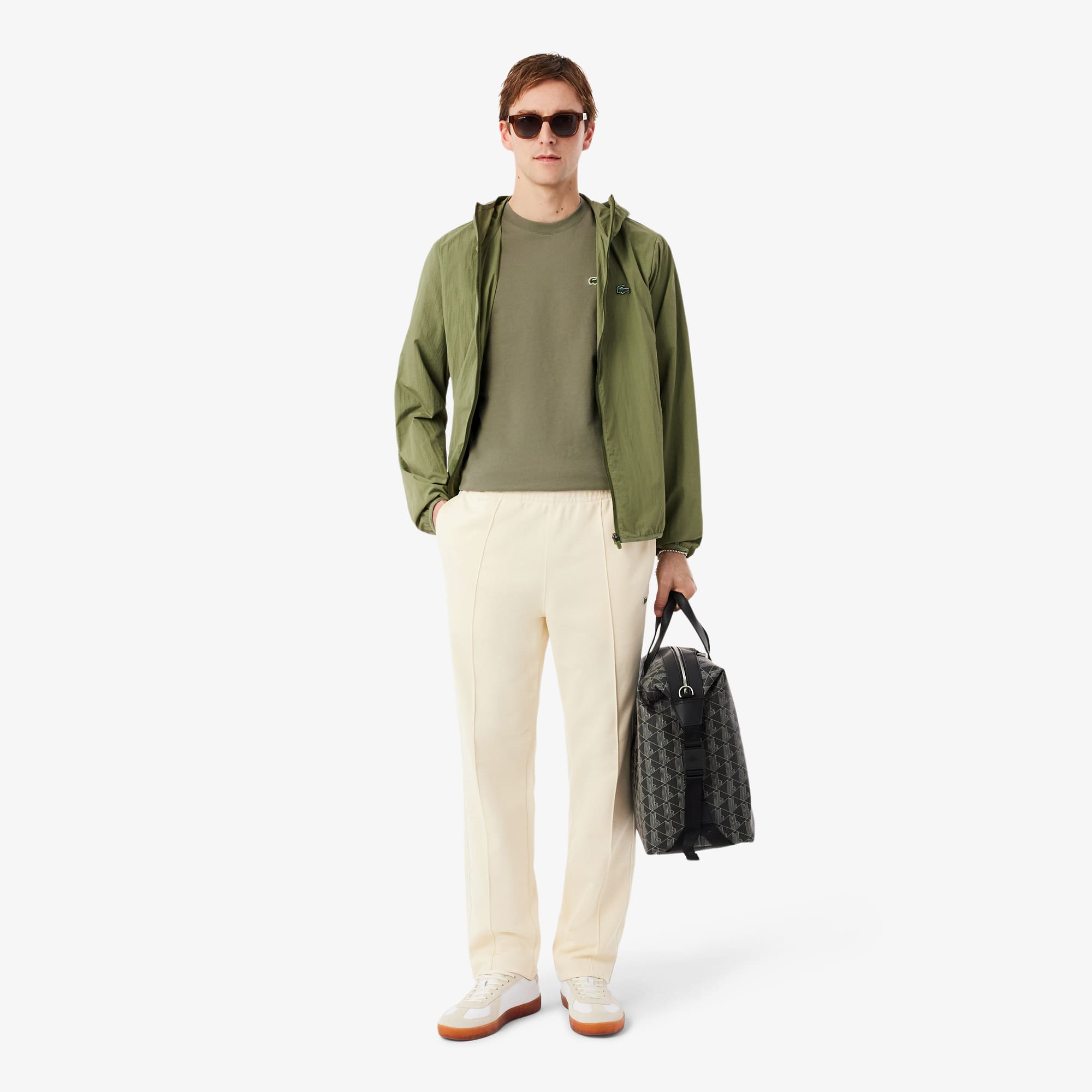 Branded Stripe Band T-Shirt - Khaki Green