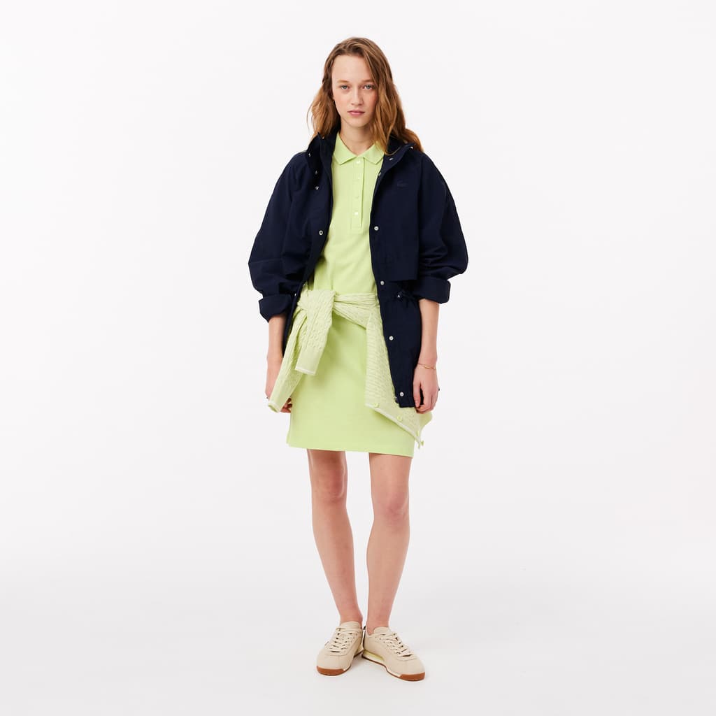 Women's Slim Fit Stretch Mini Piqué Polo Dress - Green