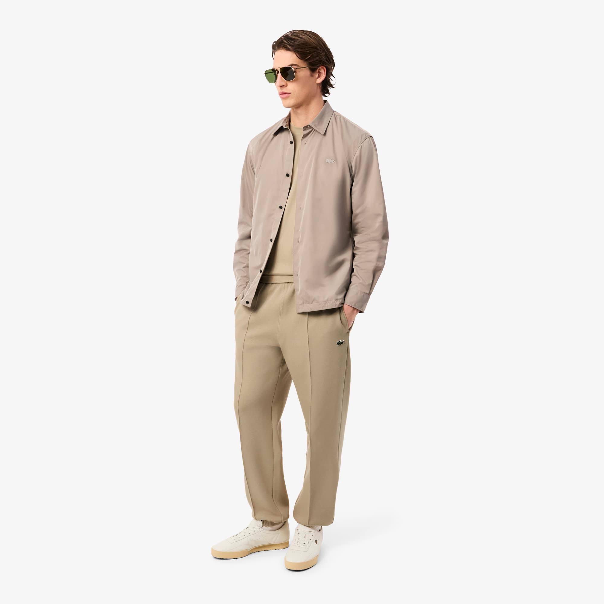 Men's Double Face Piqué Sweatpants - Beige