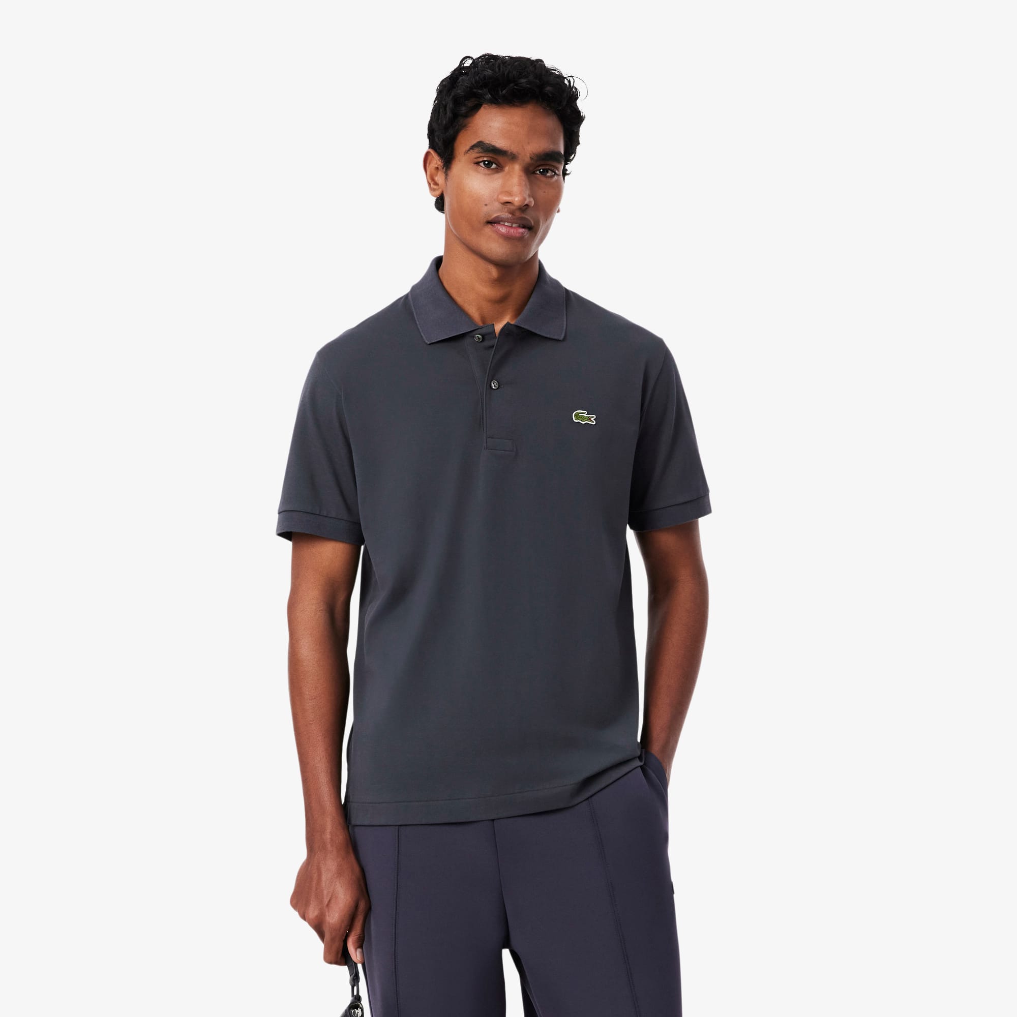 Men's Classic Fit LIGHT Piqué Polo - Dark Grey