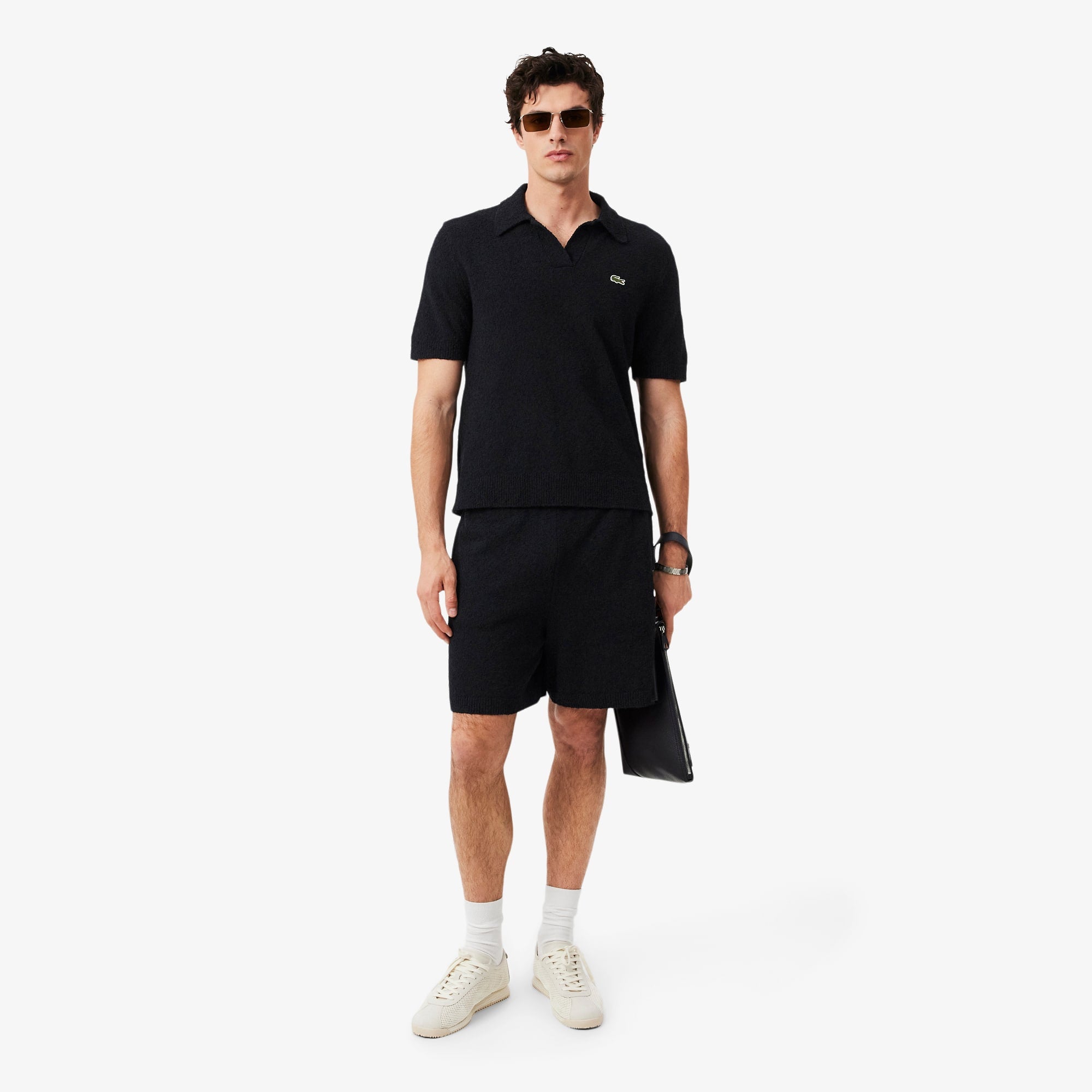 Bouclé Knit Shorts - Black