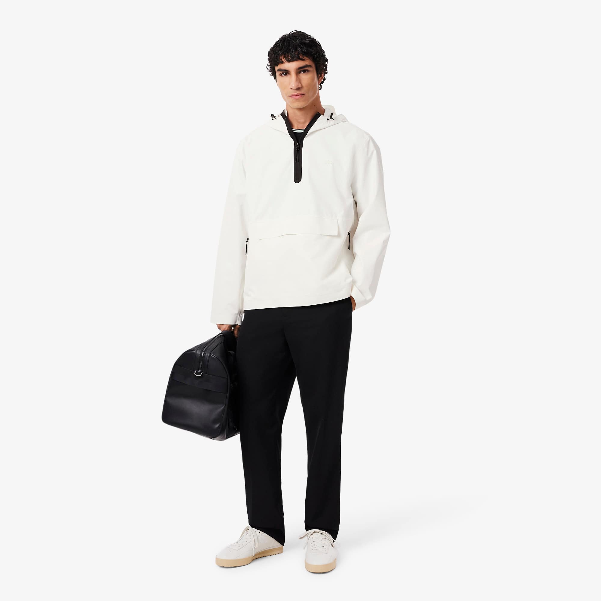 Men's Technical Water-Repellent Popover Jacket - White