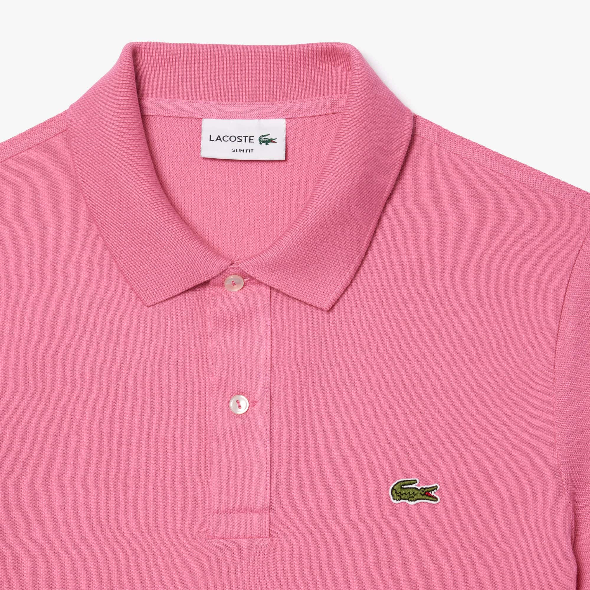 Men's Slim Fit Piqué Polo - Bubblegum pink