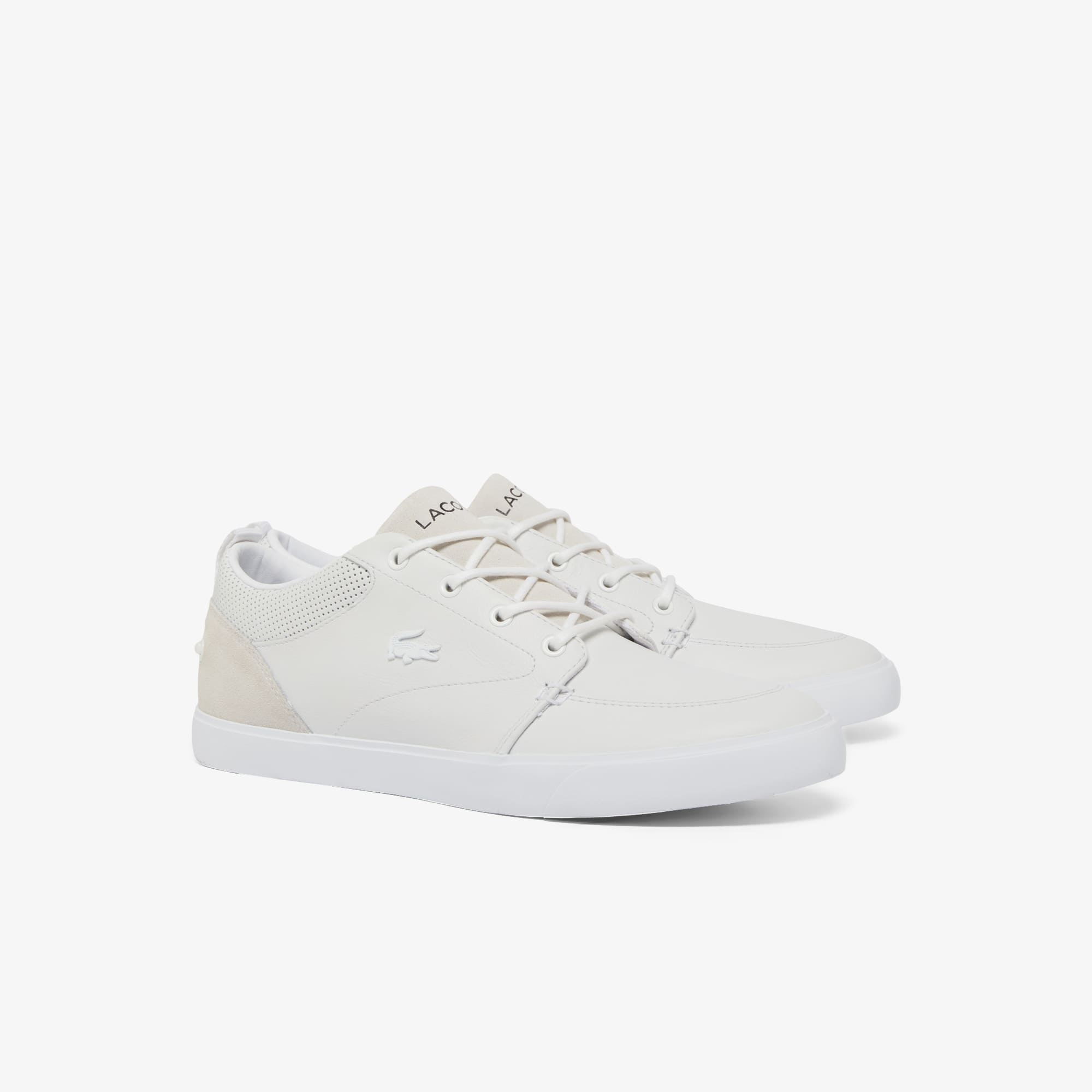 Men's Bayliss Leather Sneakers - WHITE/WHITE