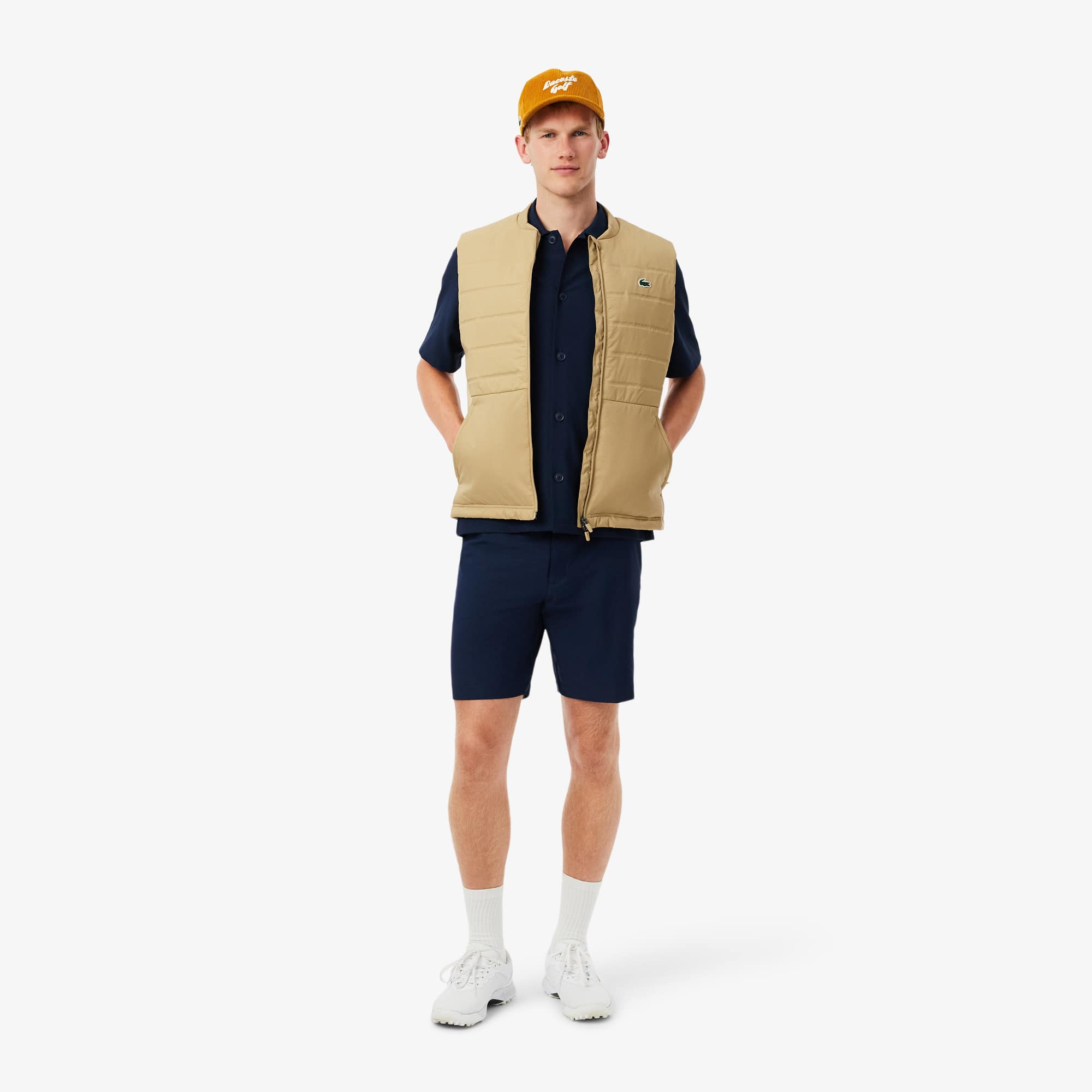 Men's Ultra Dry Printed Stretch Golf Shirt - Navy Blue