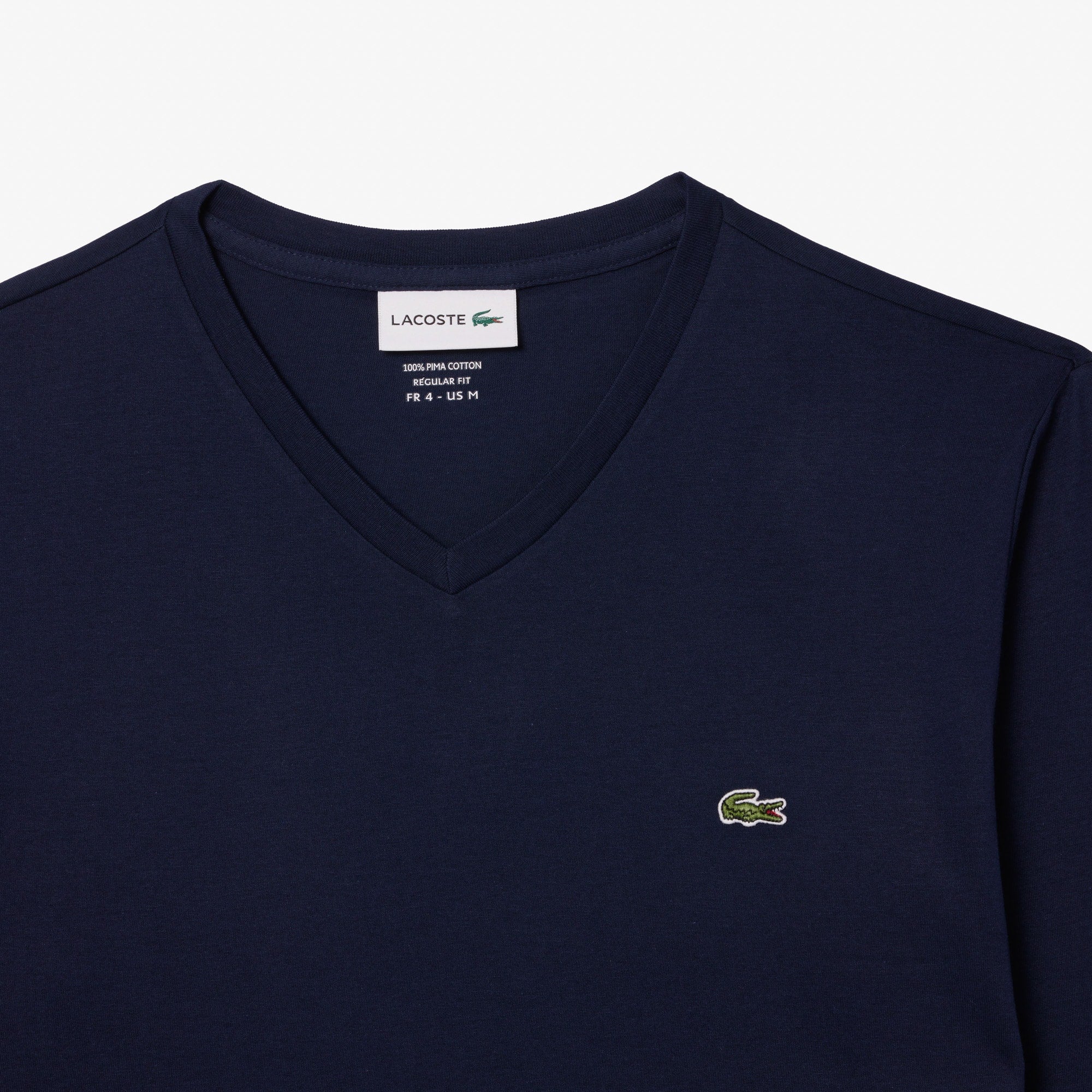 Men's Lightweight Pima Cotton V-Neck T-Shirt - Navy Blue