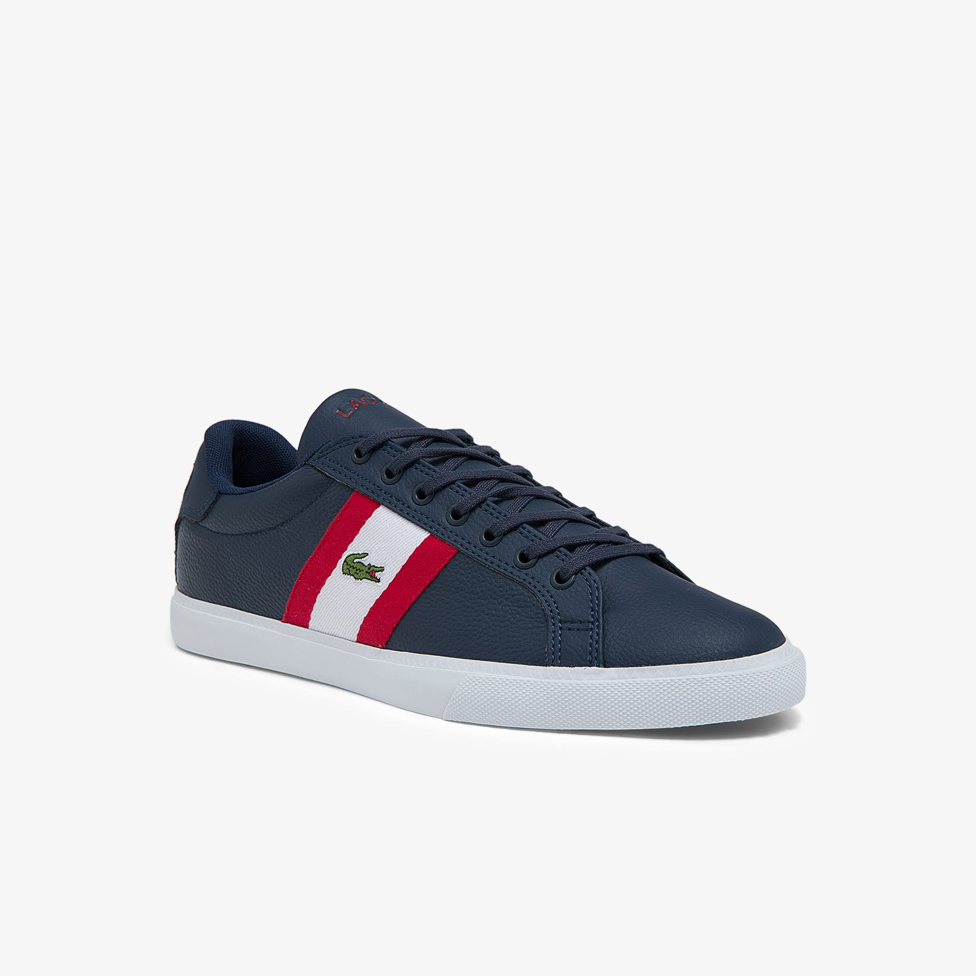 Men's Lace-Up Sneakers - NVY/WHT