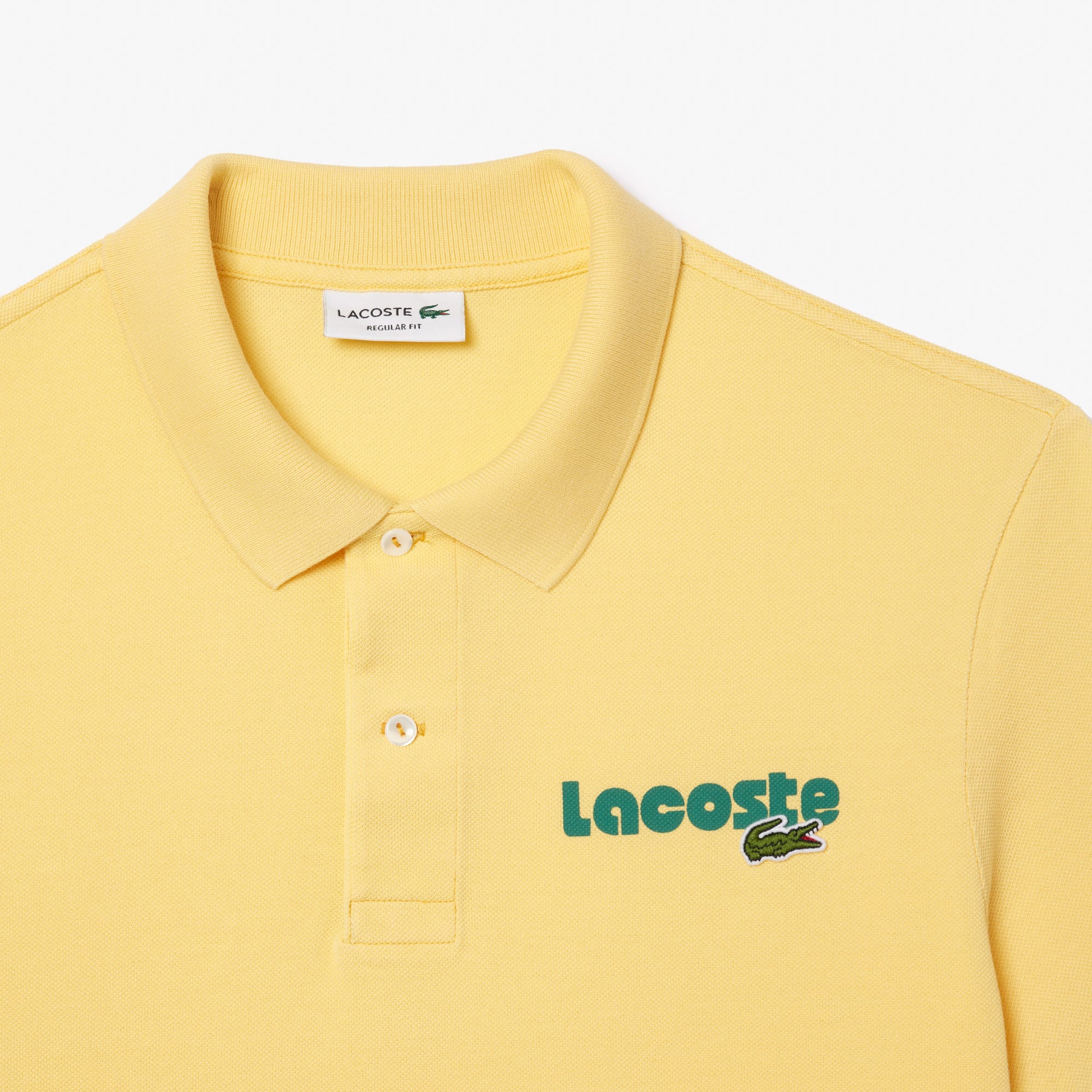 Men's Regular Fit Washed Effect Polo - Cornsilk yellow