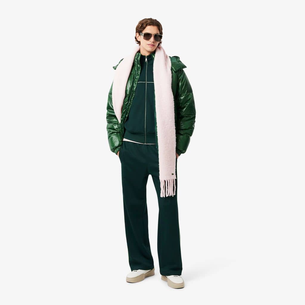 Men's Loose Fit Satin Sweatpants - Forest green