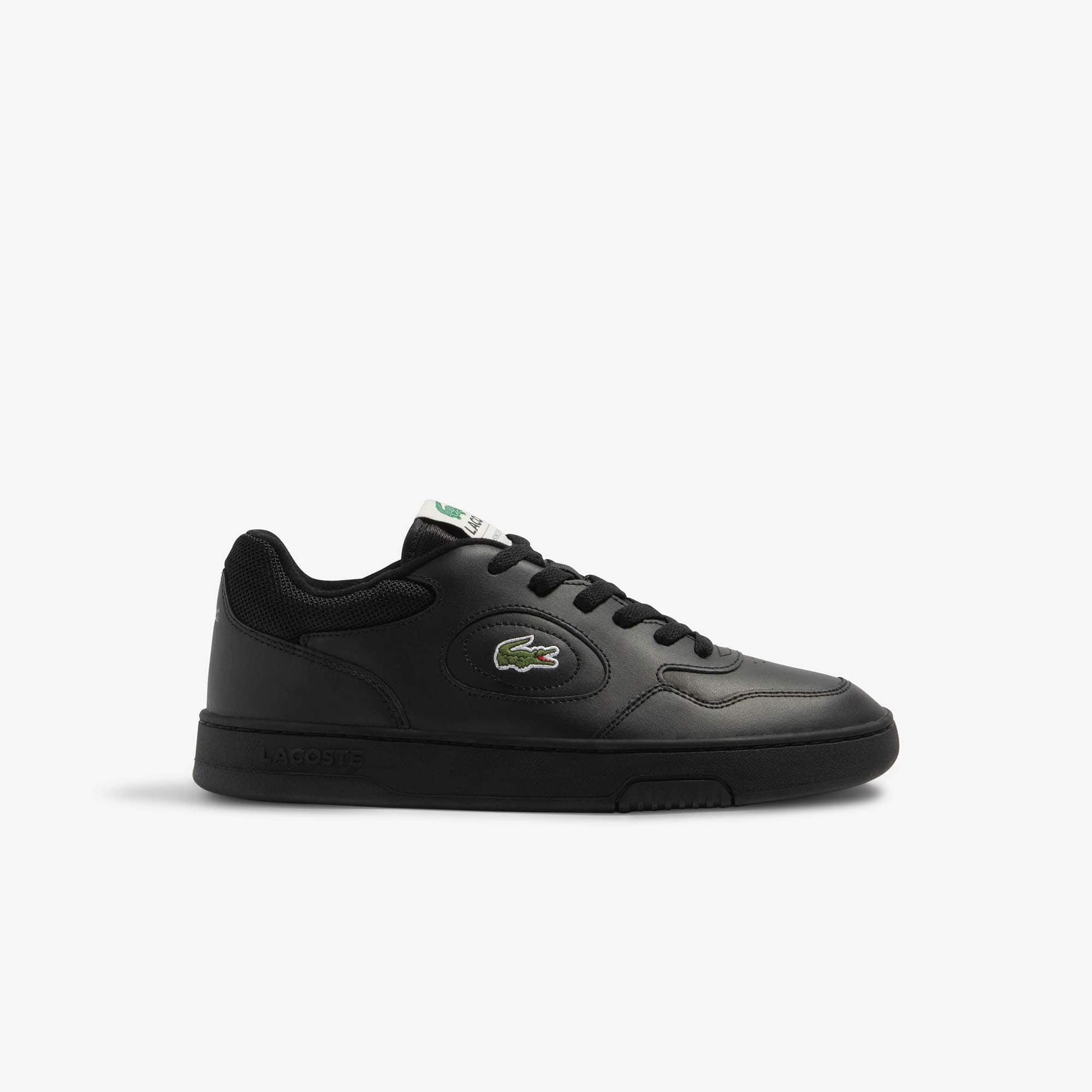 Men's Lineset Leather Sneakers - BLK/BLK