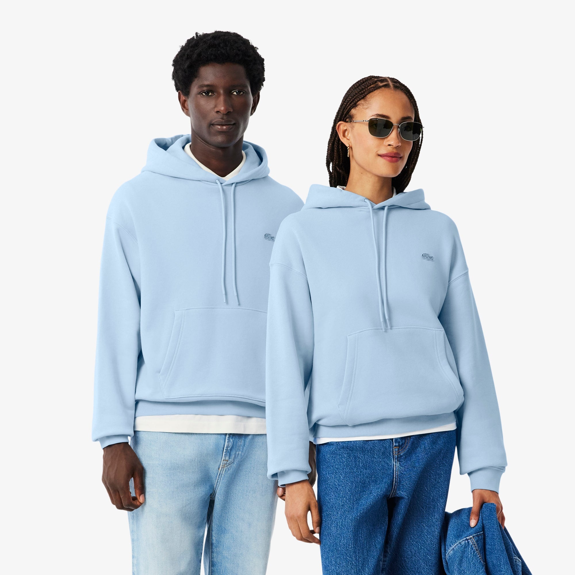 Unisex Heavy Fleece Hoodie - Pastel blue