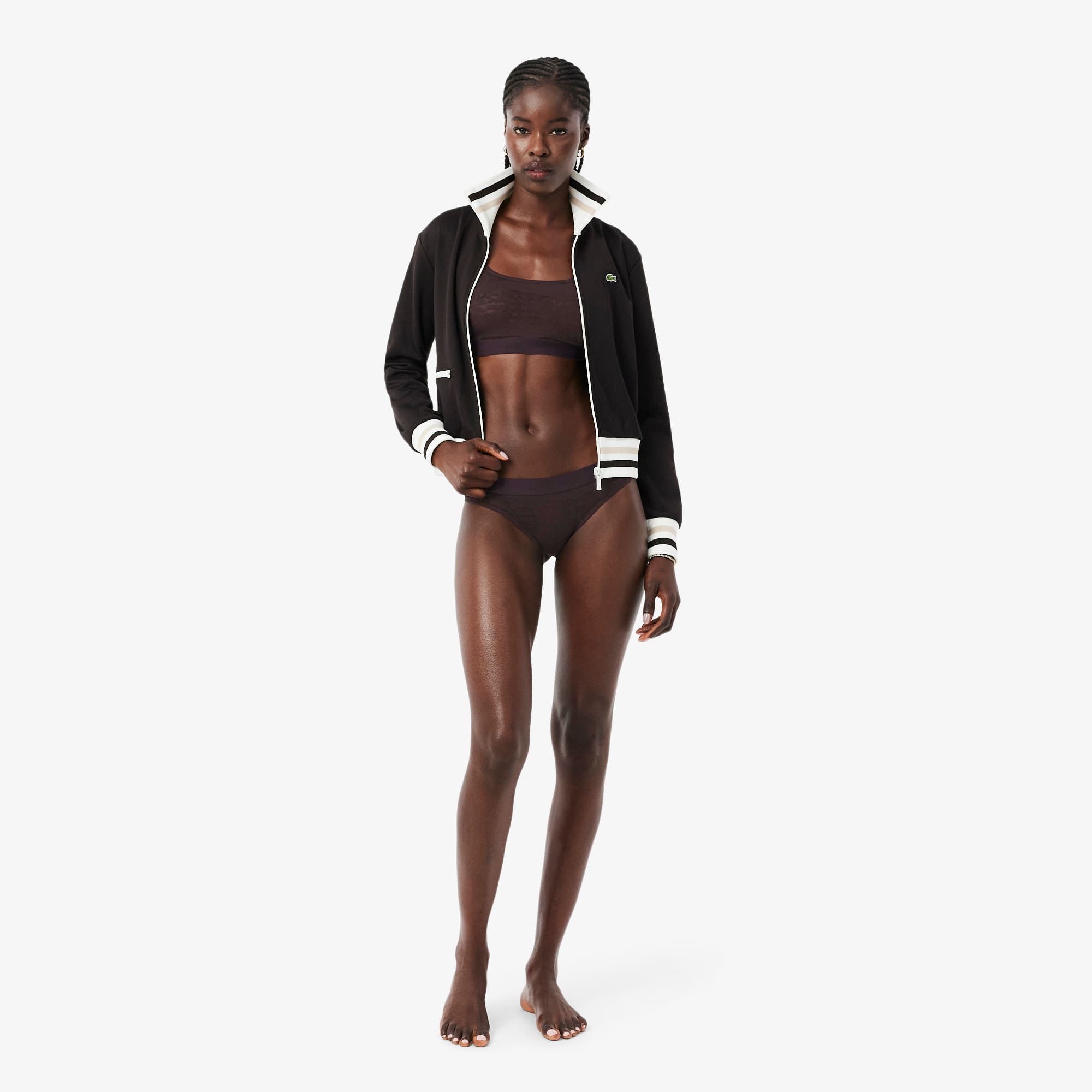 Accent Mesh Bralette - Brown