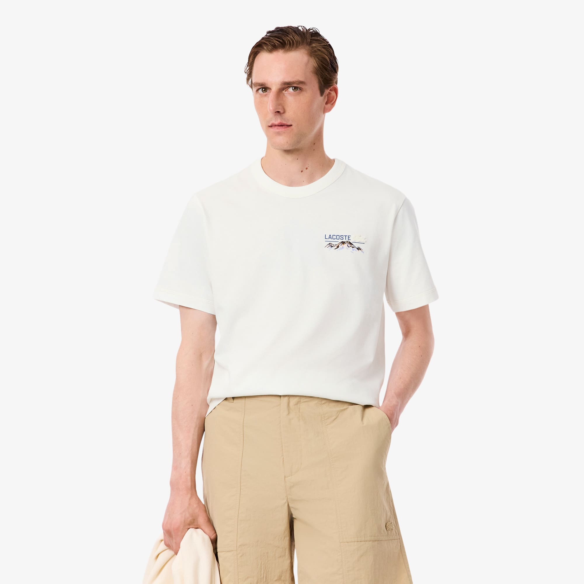 Men's Multi Print Jersey T-Shirt - White