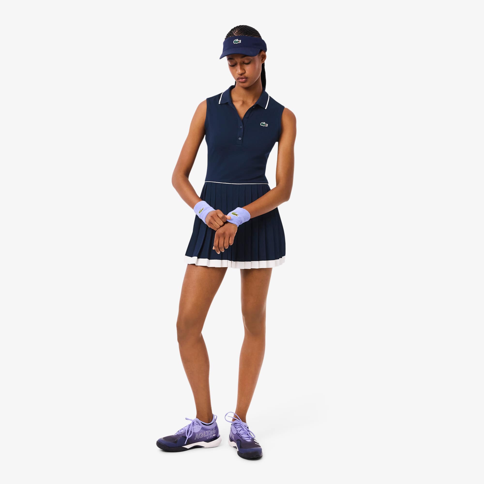 Women's Ultra Dry Tennis Heritage Dress - Navy Blue / White / Navy Blue