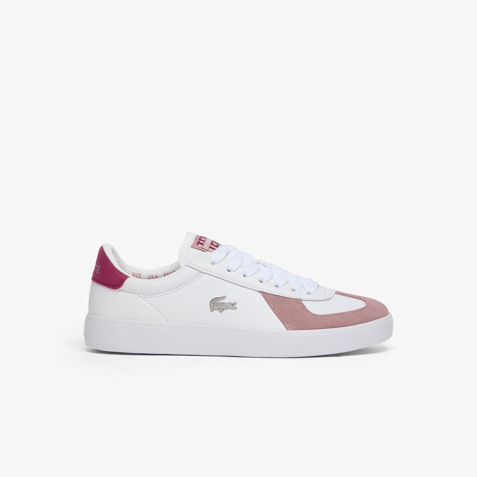 Women's Baseshot Pro Leather Sneakers - WHITE/PINK
