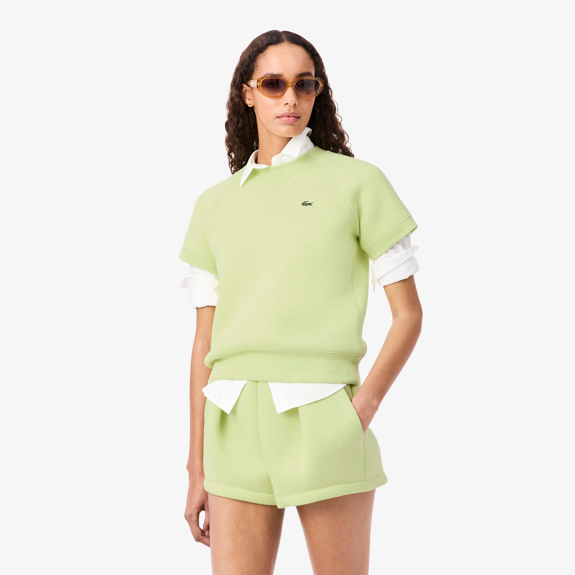 Regular Fit Short Sleeved Sweatshirt - Vert Clair