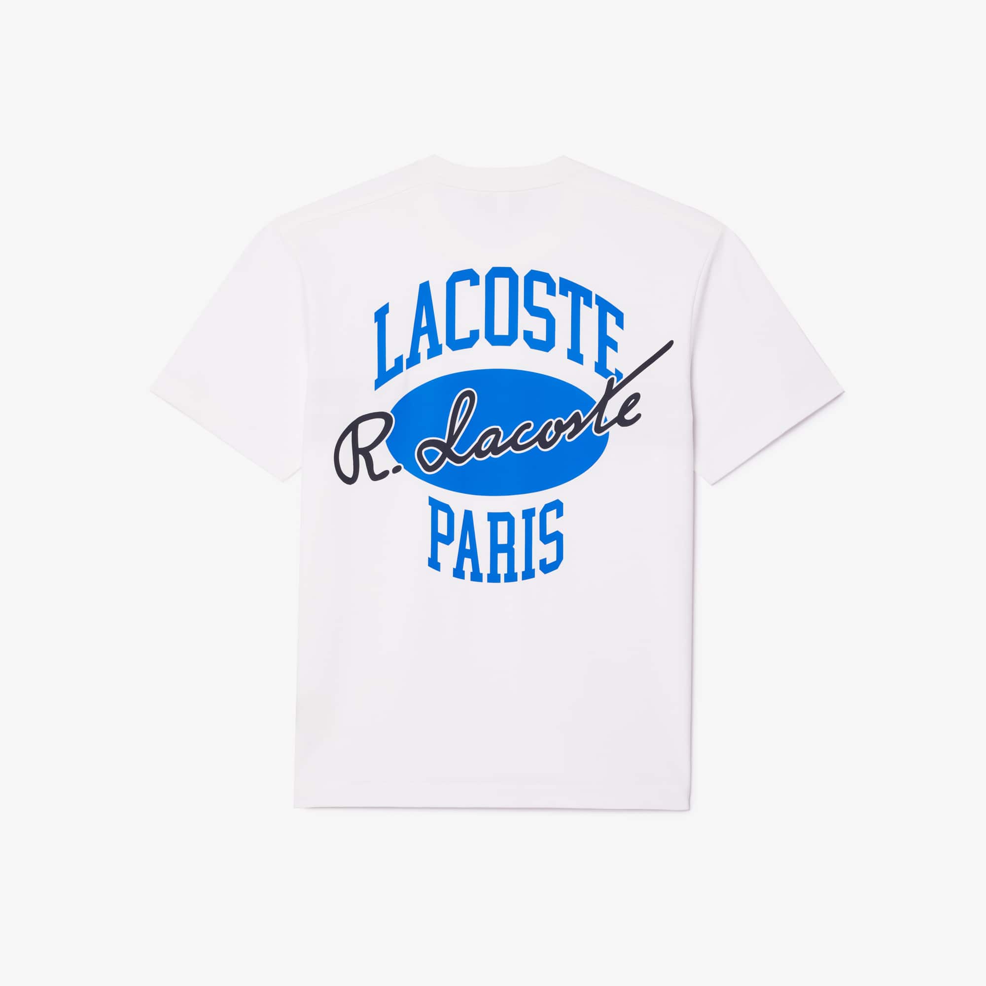 Men's Print Back Cotton T-Shirt - White