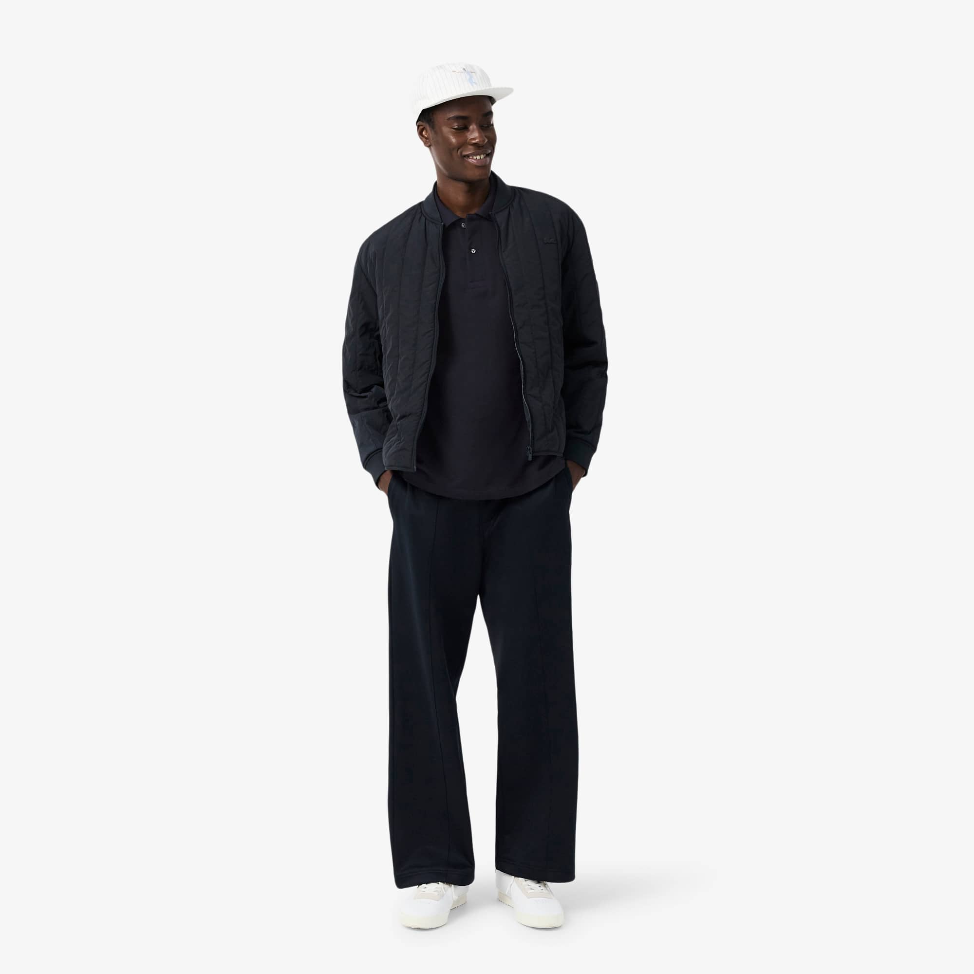 Classic Fit Embroidery Detail Petit Piqué Polo - Black