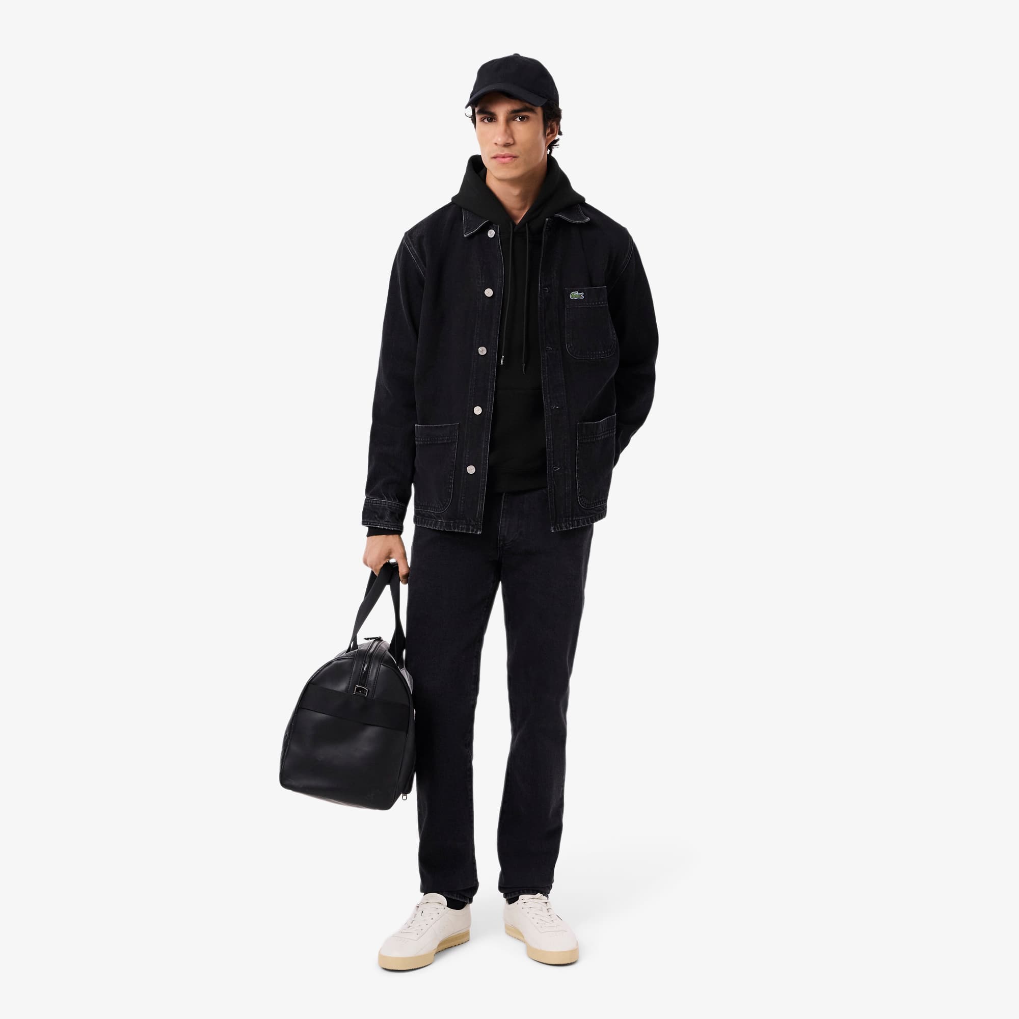 Men's Multi Print Fleece Hoodie - Black