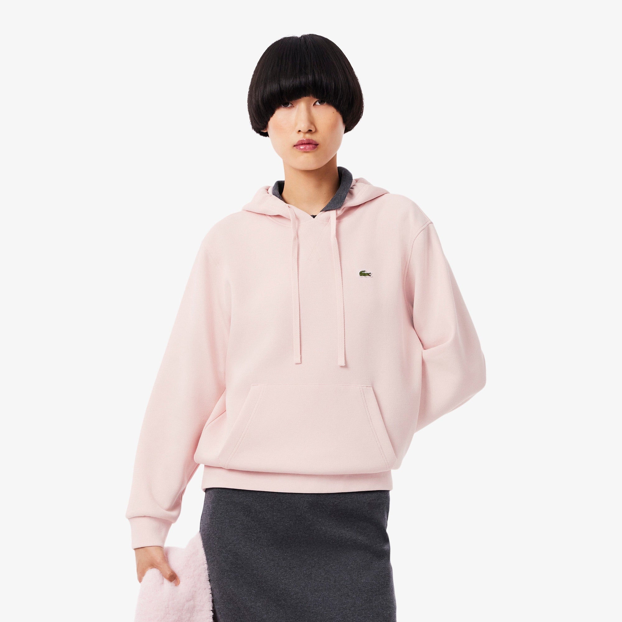 Women's Piqué Hoodie - Light Pink