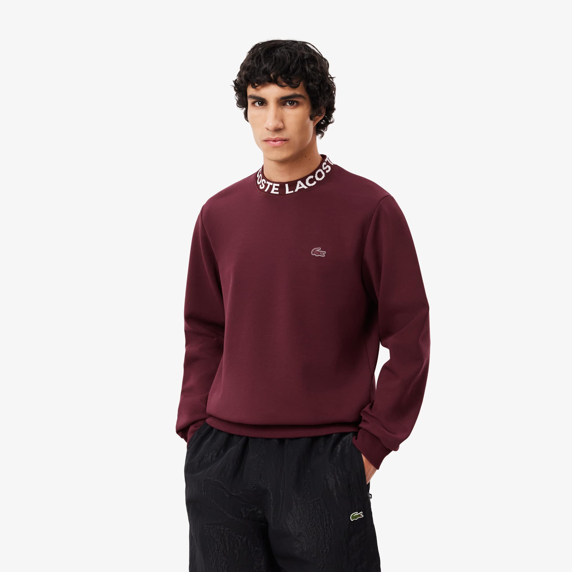 Men's Logo Crew Neck Sweatshirt - Bordeaux dark