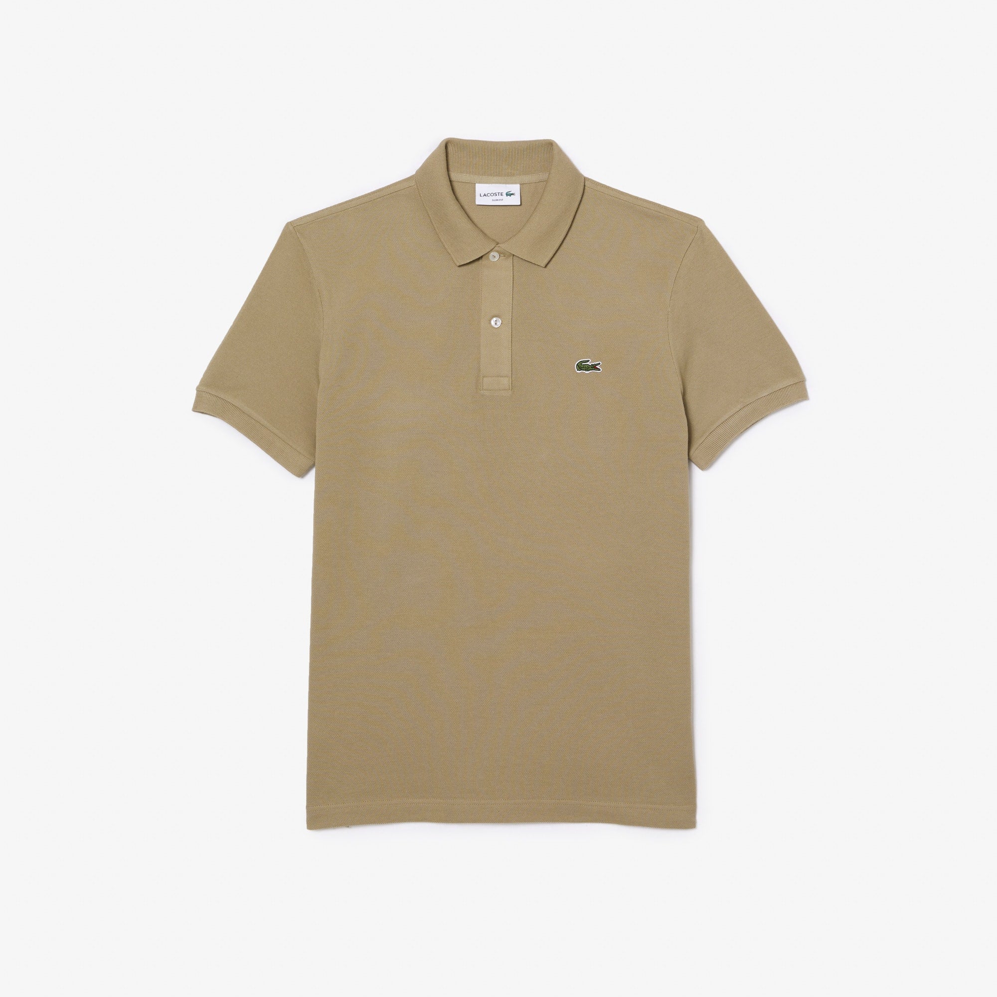 Men's Slim Fit Piqué Polo - Beige
