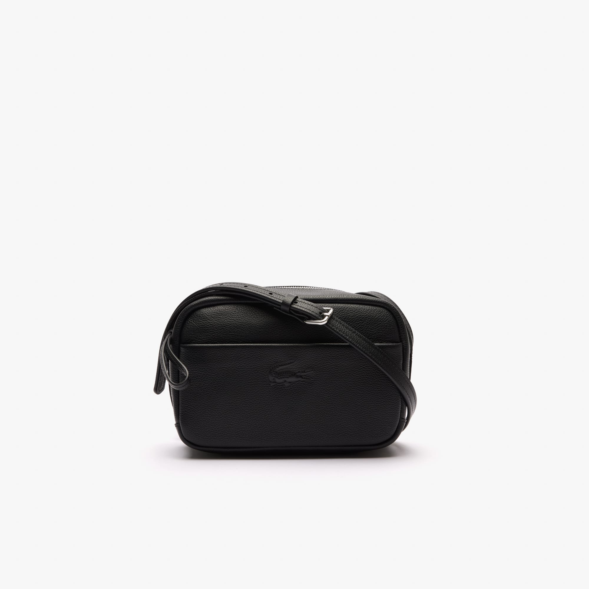 City Court Grain Leather Shoulder Bag - Black