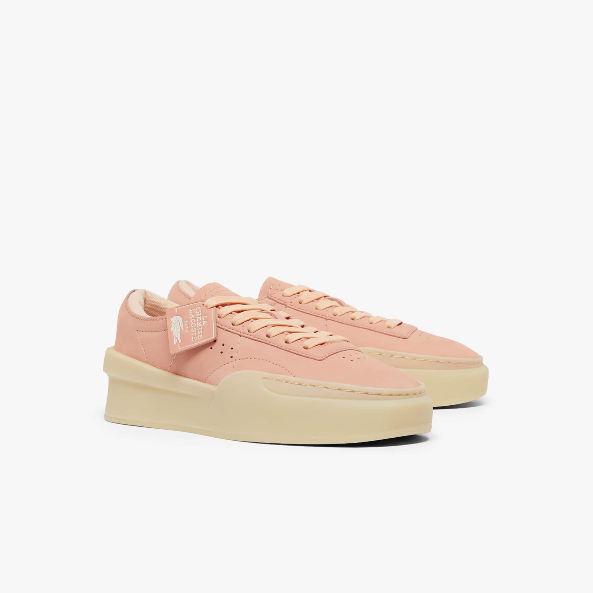 Women's Aura Club Leather Sneakers - PNK/LT TAN
