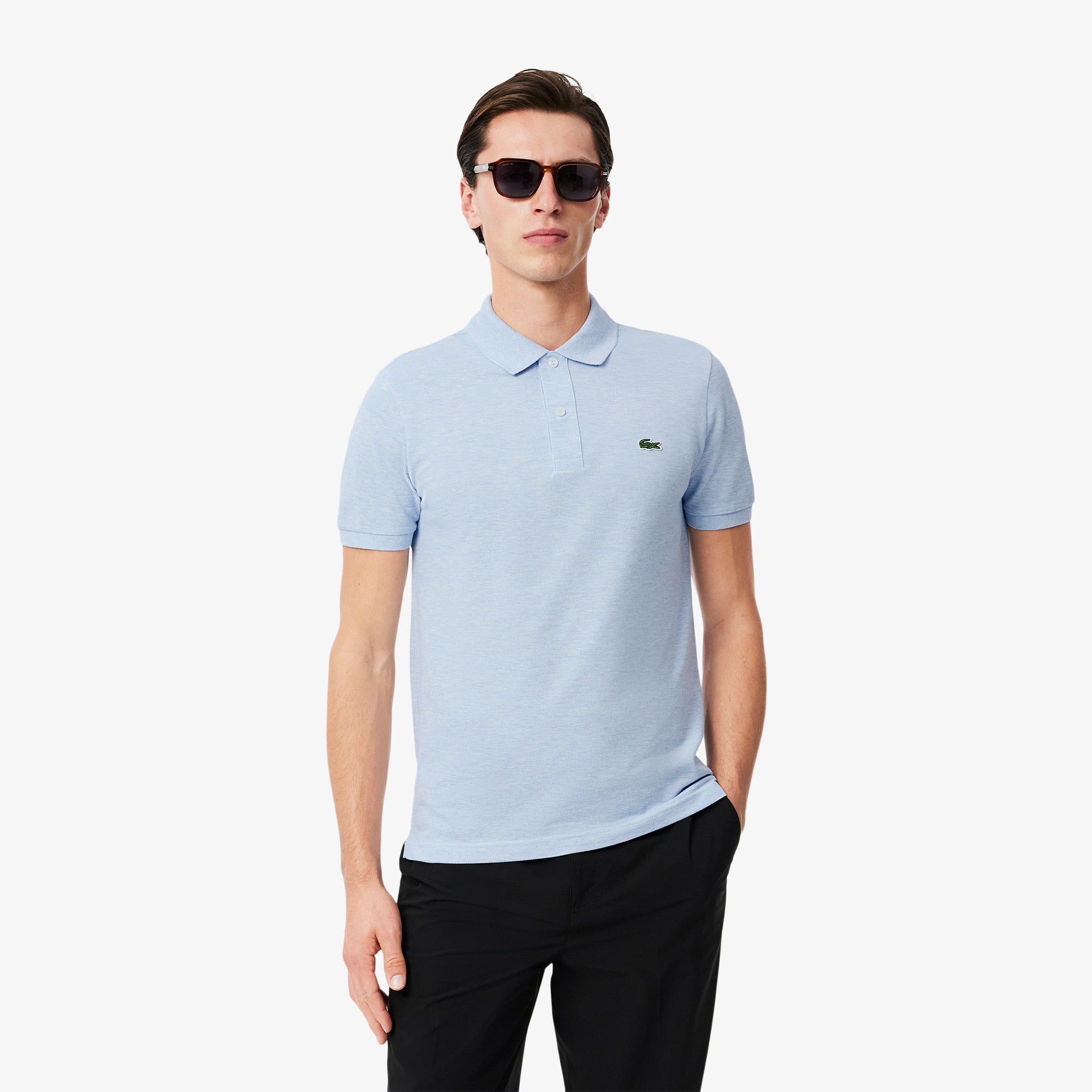 Men's Slim Fit Piqué Polo - Blue Chine