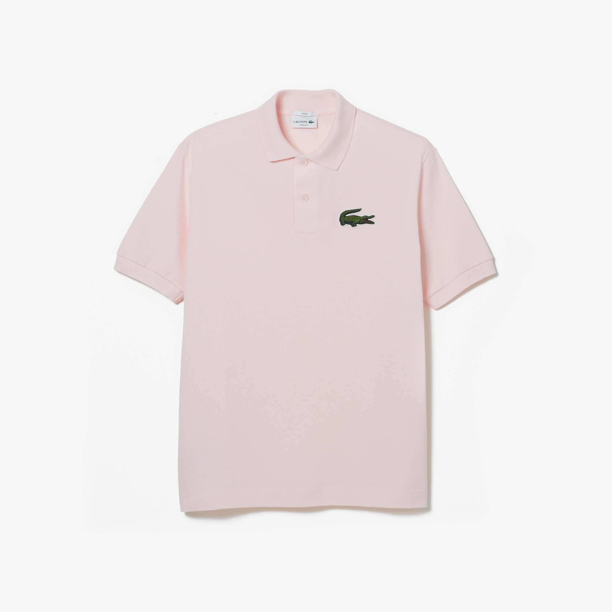 Unisex Loose Fit Piqué Polo - Light Pink