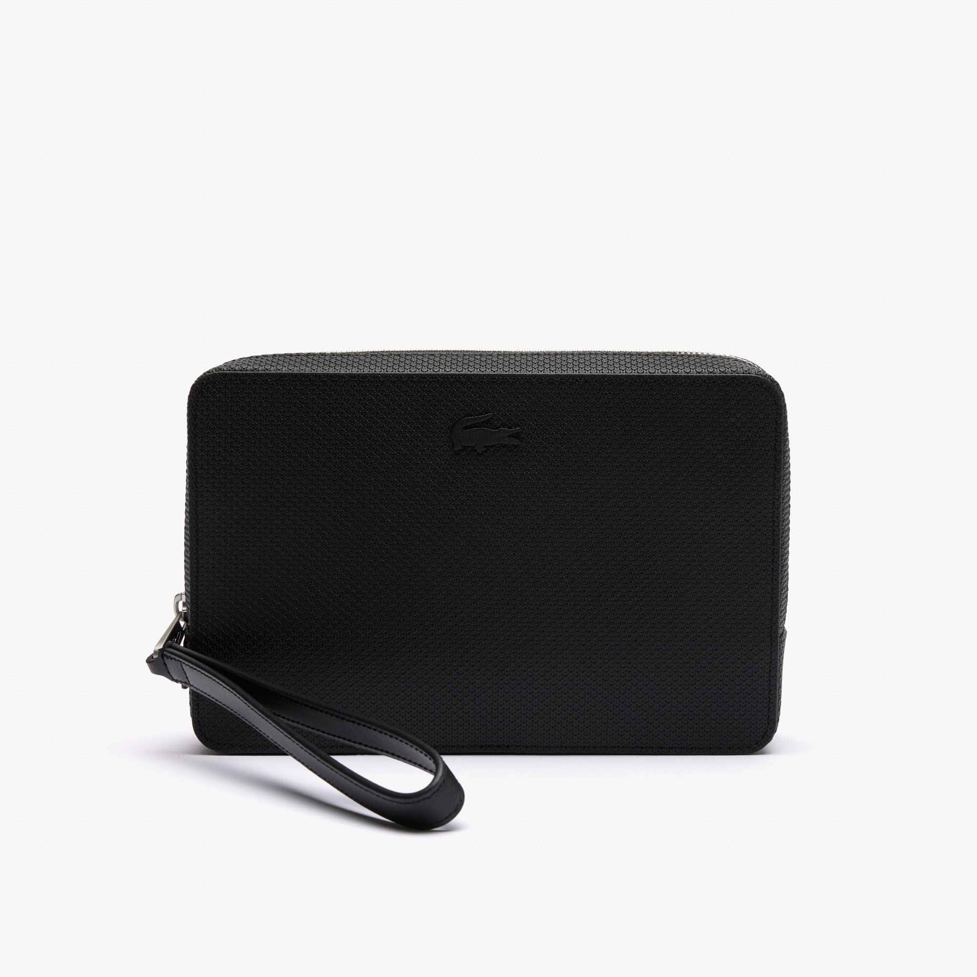 Chantaco Piqué Leather Zipped Pouch - Black