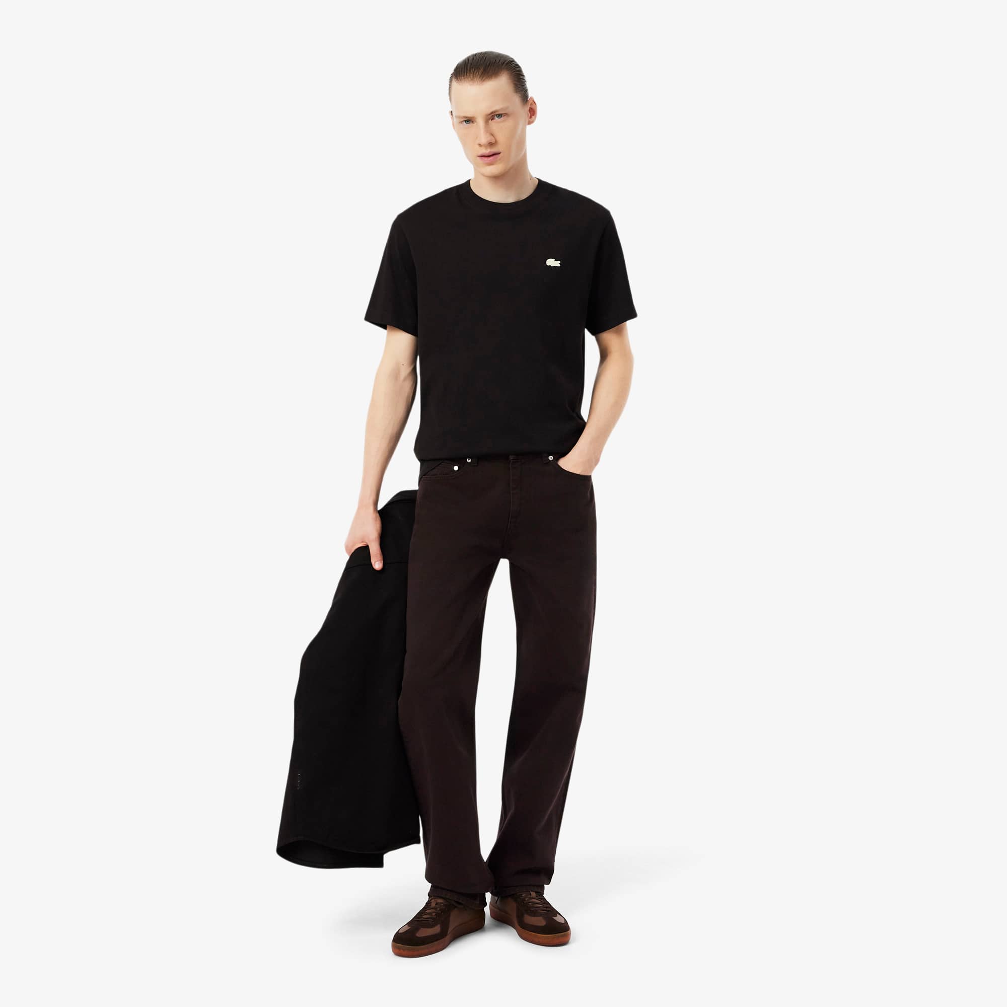 5 Pocket Straight Cut Denim Jeans - Brown