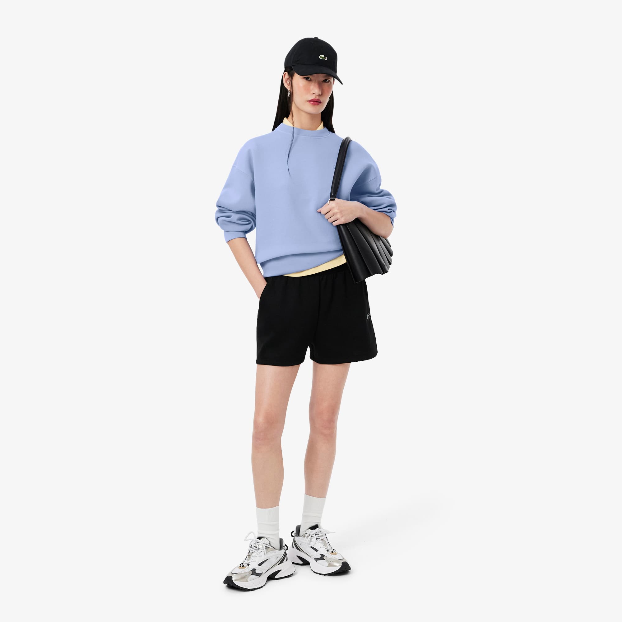 Women's Oversized Cotton Sweatshirt - Purple