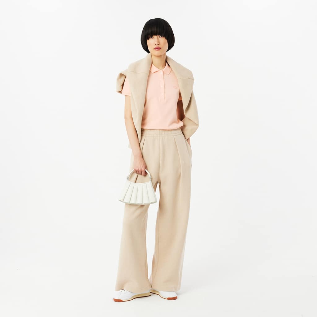 Women's L.12.D Slim Fit Stretch Mini Piqué Polo - Rose Pale