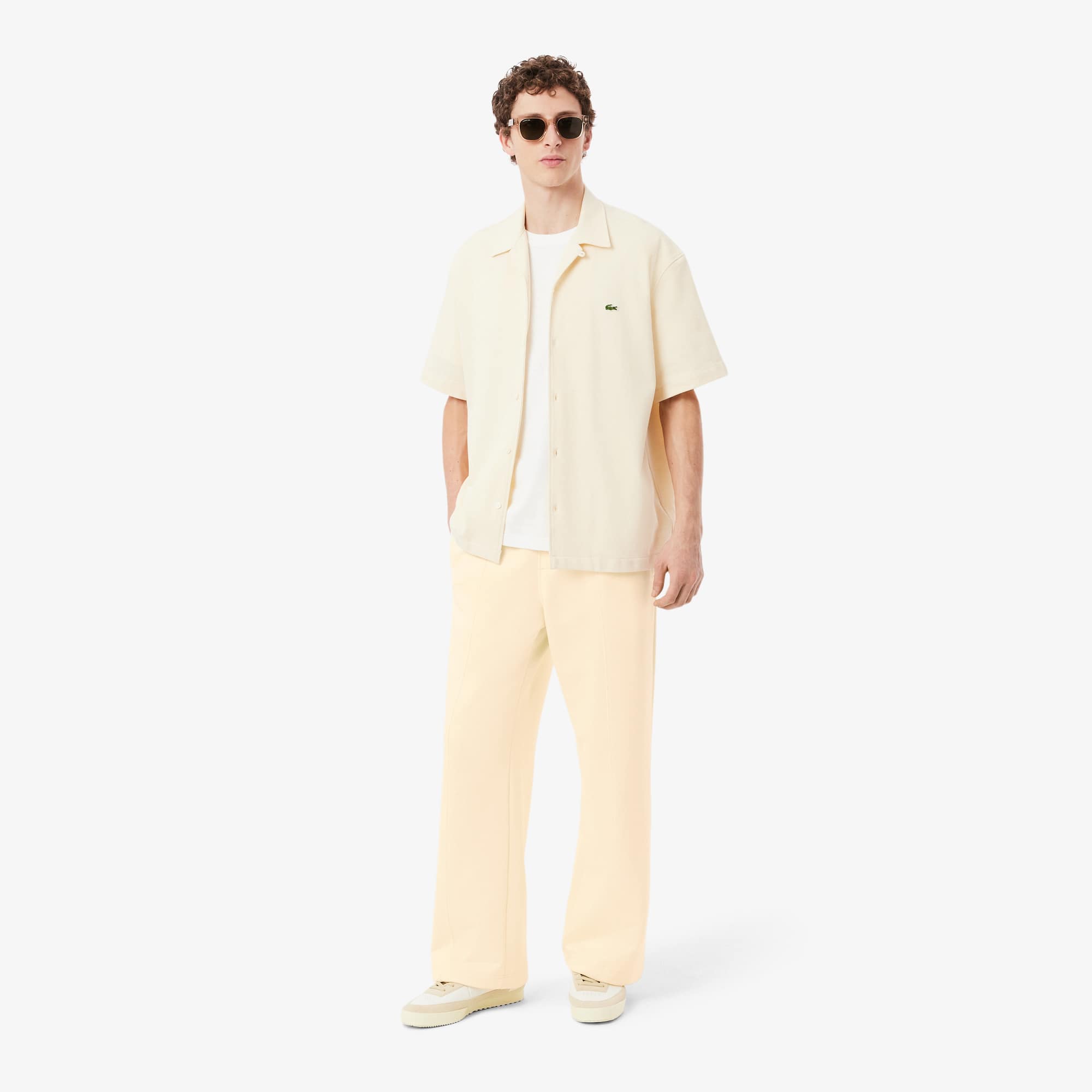Men's Loose Fit Fleece Sweatpants - Lemon Beige