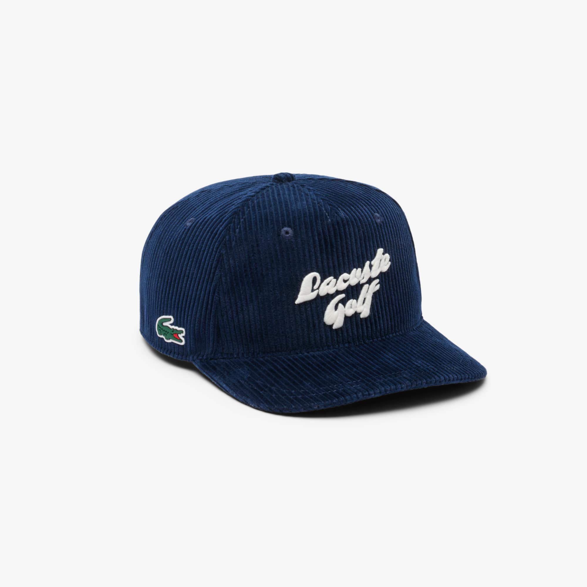 Men's Embroidered Corduroy Golf Cap - Navy Blue