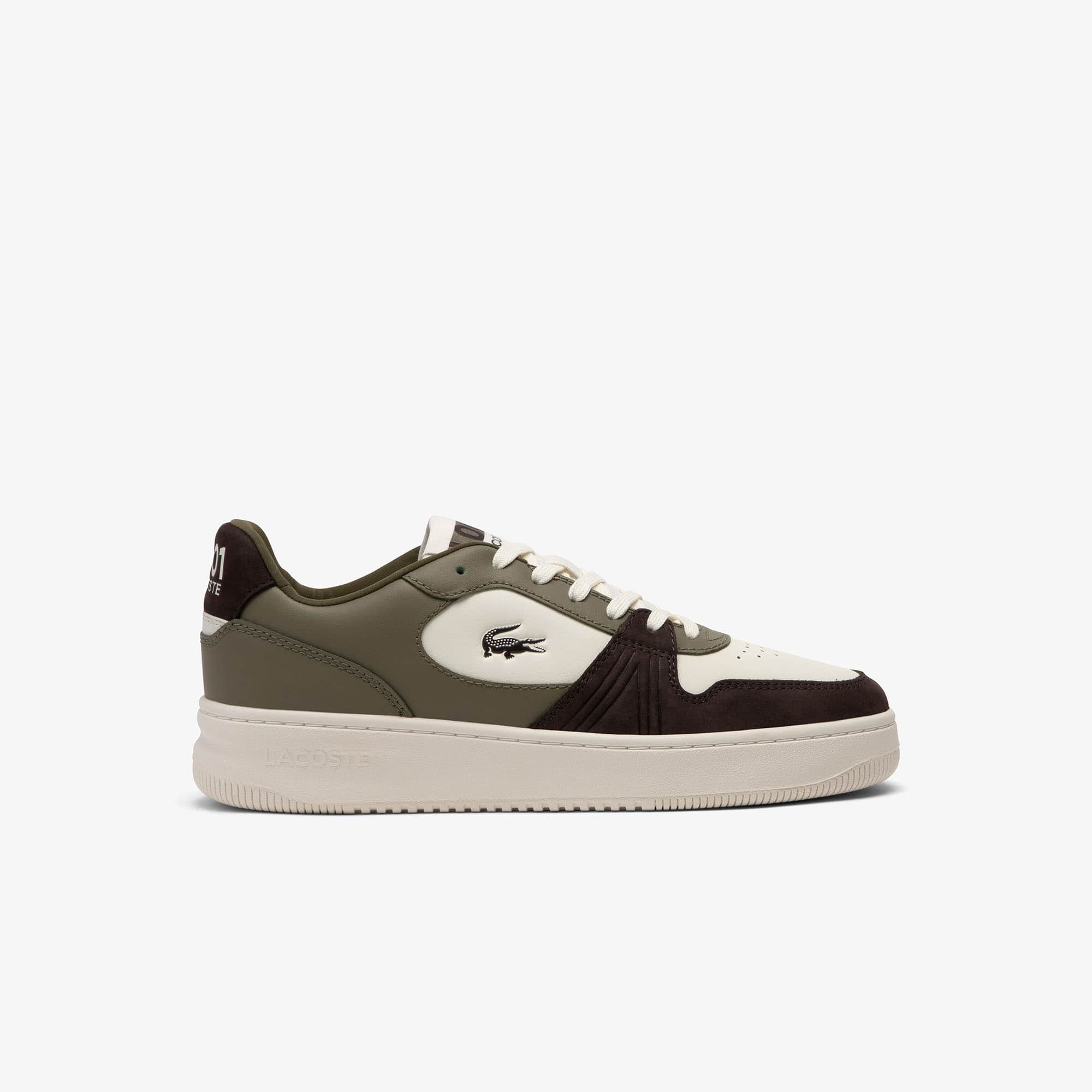 Men's L001 Set Leather Sneakers - KHK/OFF WHT