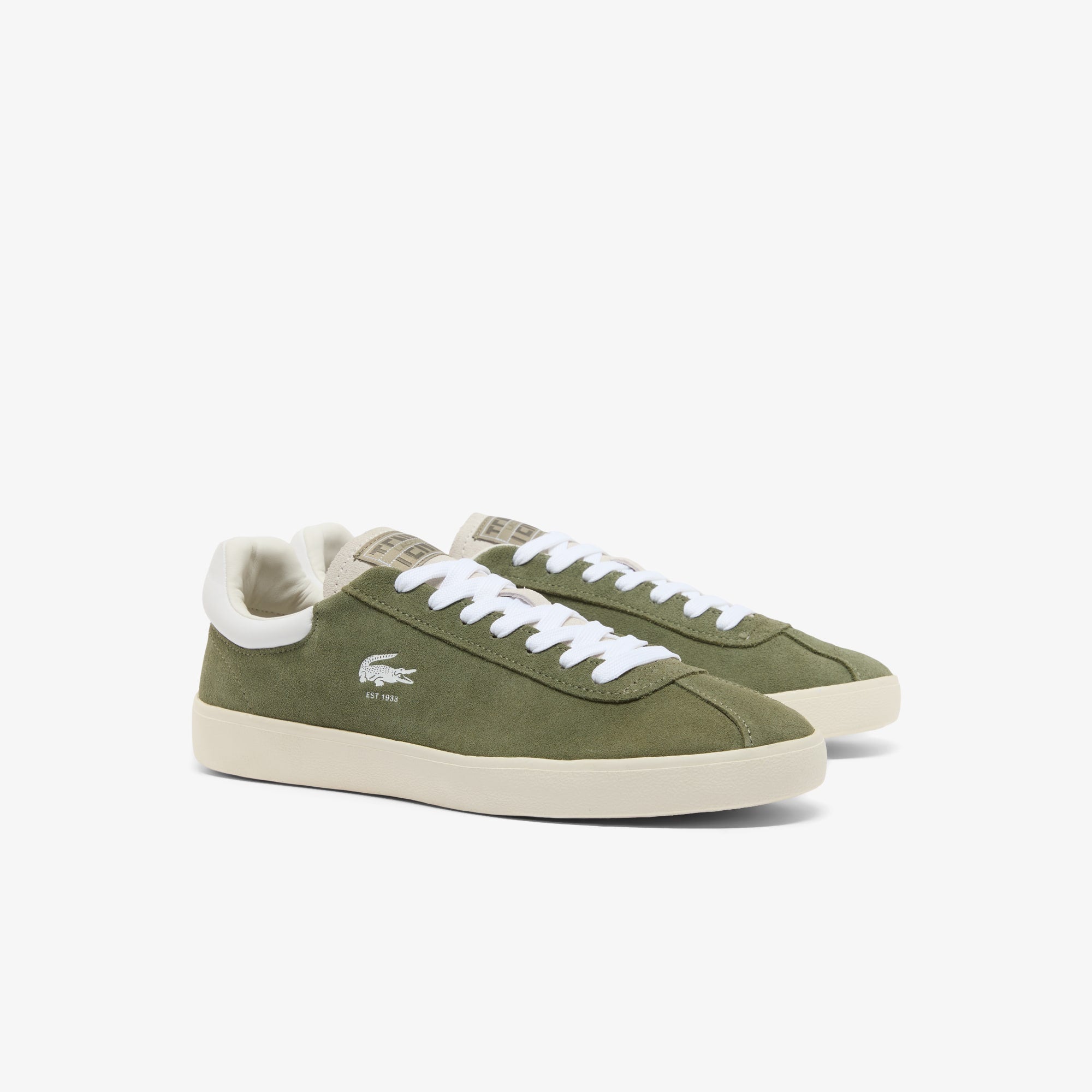 Men's Baseshot Suede Sneakers - KHK/WHT