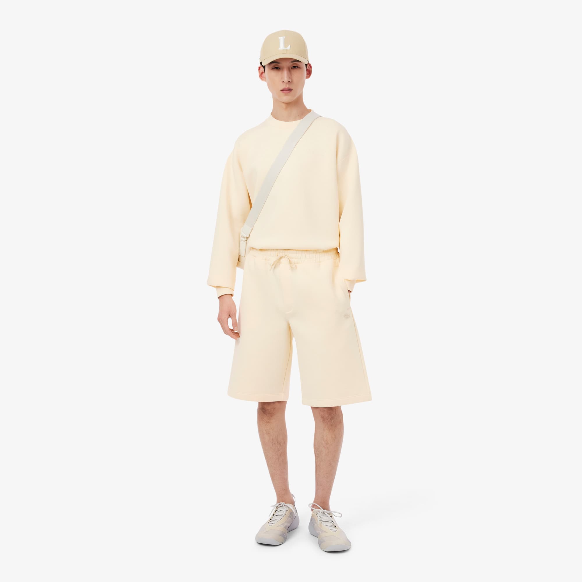 Relaxed Fit Interlock Shorts - Beige