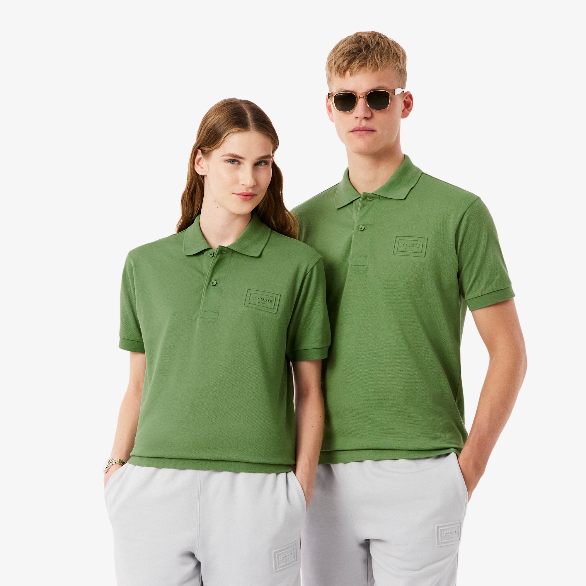 Classic Fit Embossed Branding Polo - Green