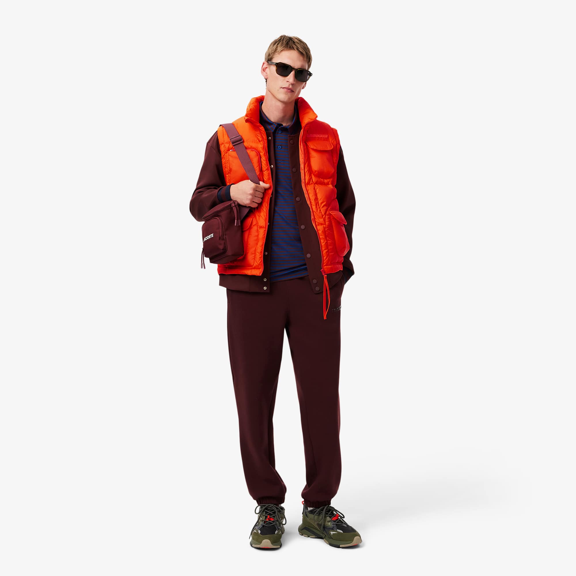 Men's Water-Repellent Puffer Vest - Orange