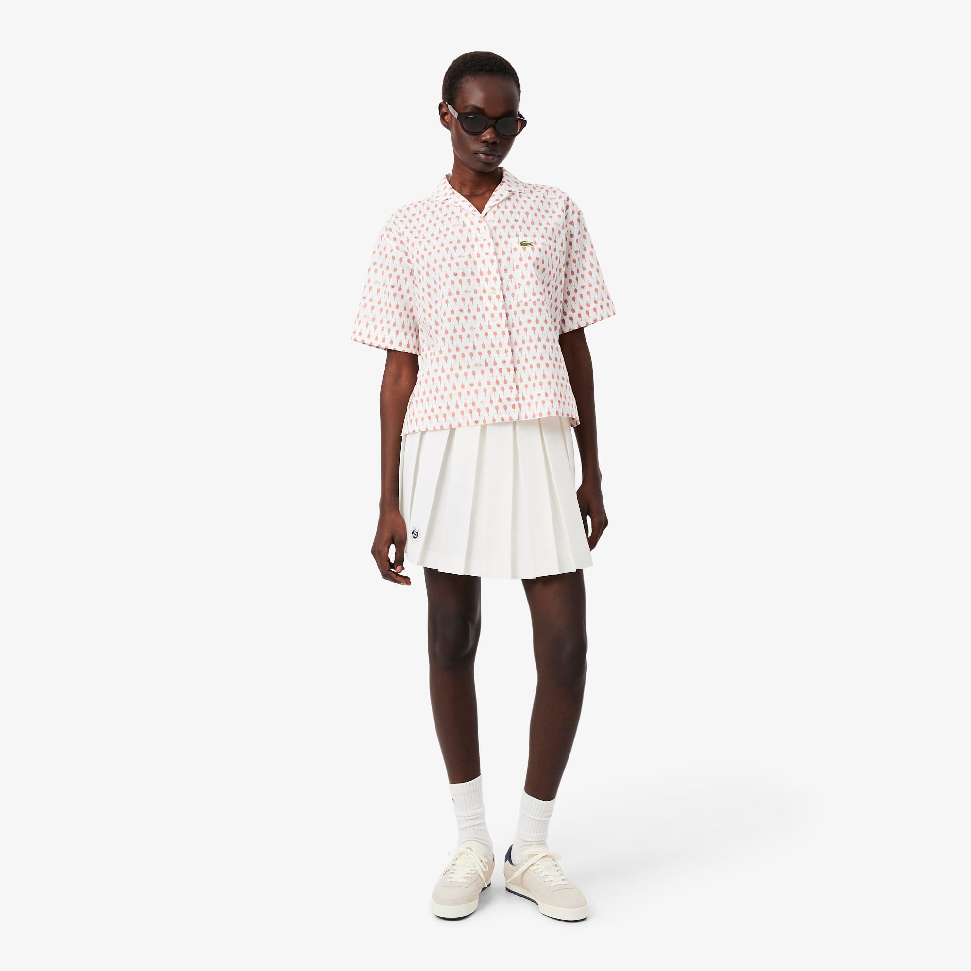 Roland-Garros Edition Short Pleated Skirt - White