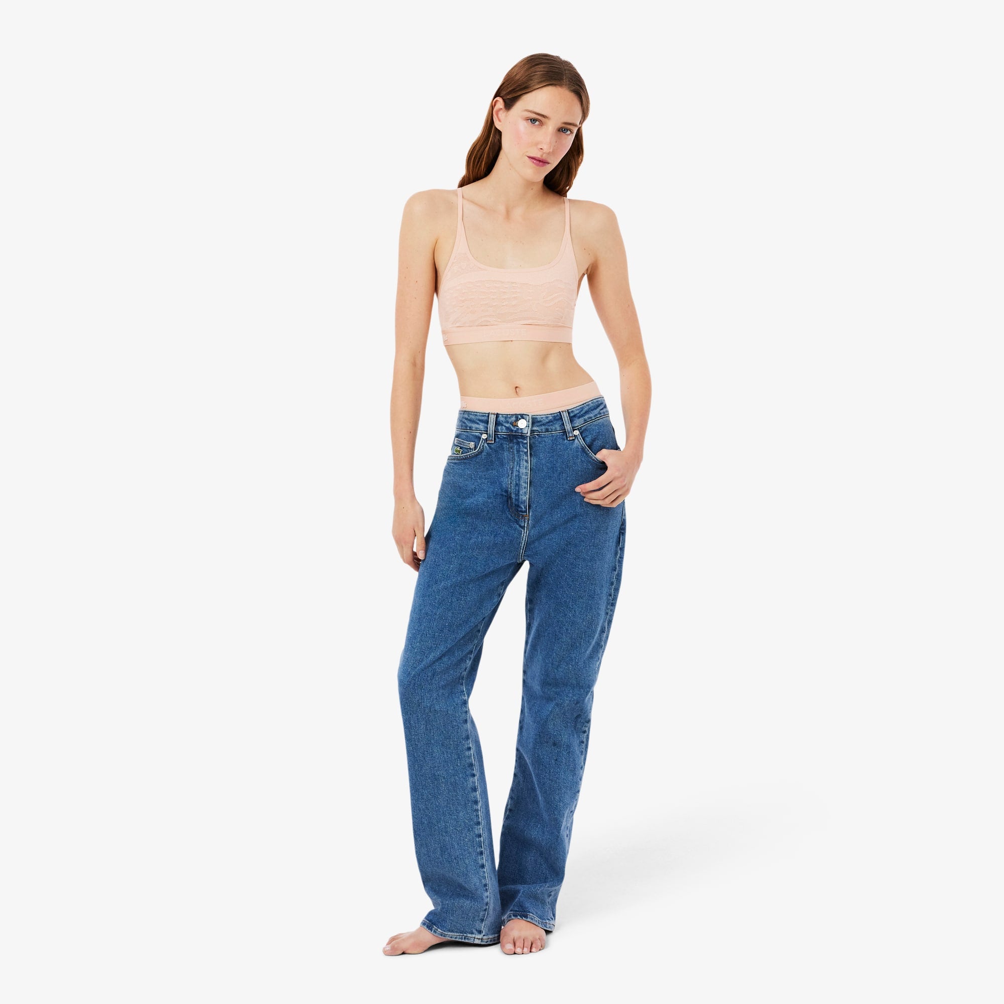 Accent Mesh Bralette - Beige