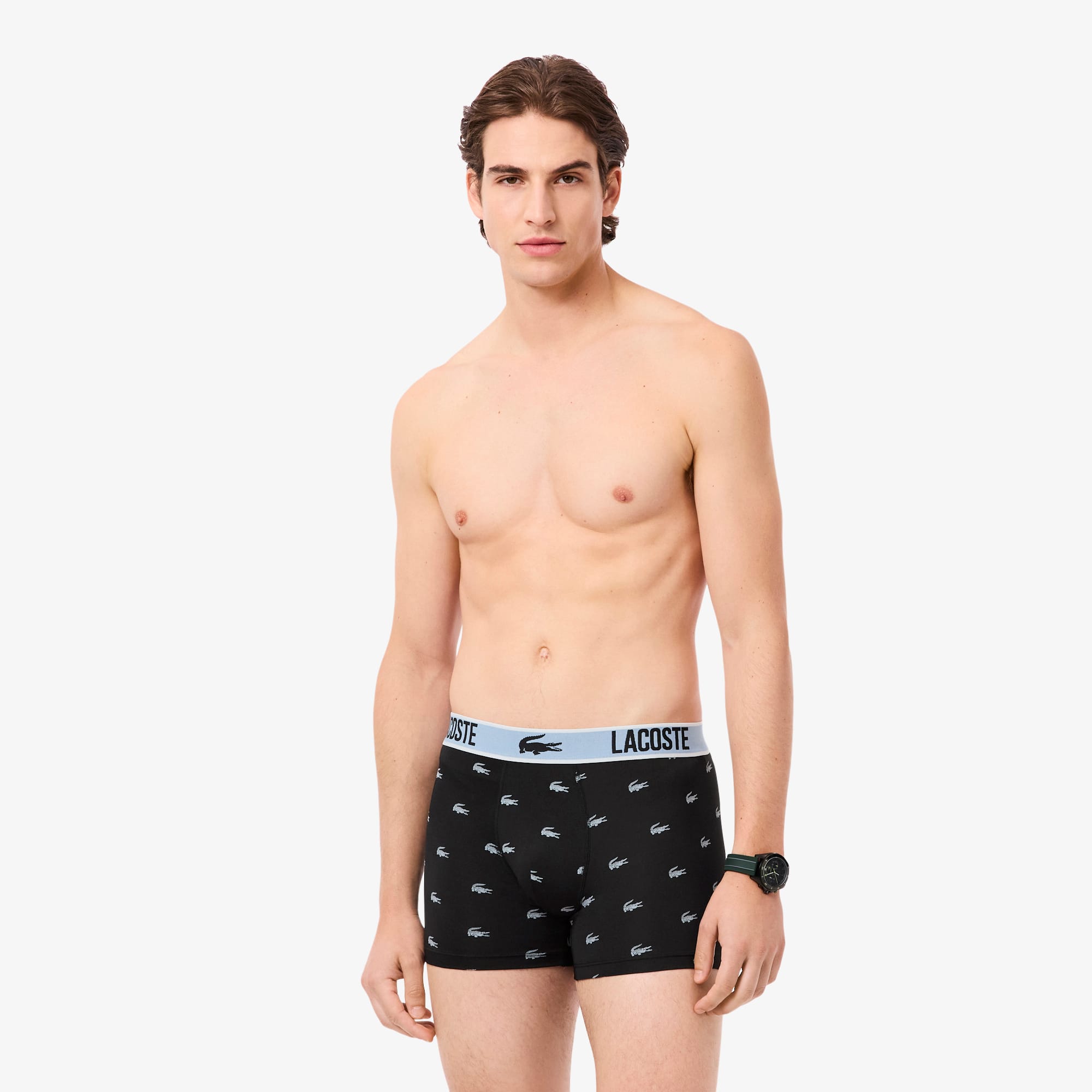 Men's 3-Pack Microfiber Trunks - Black / Dark Grey / White