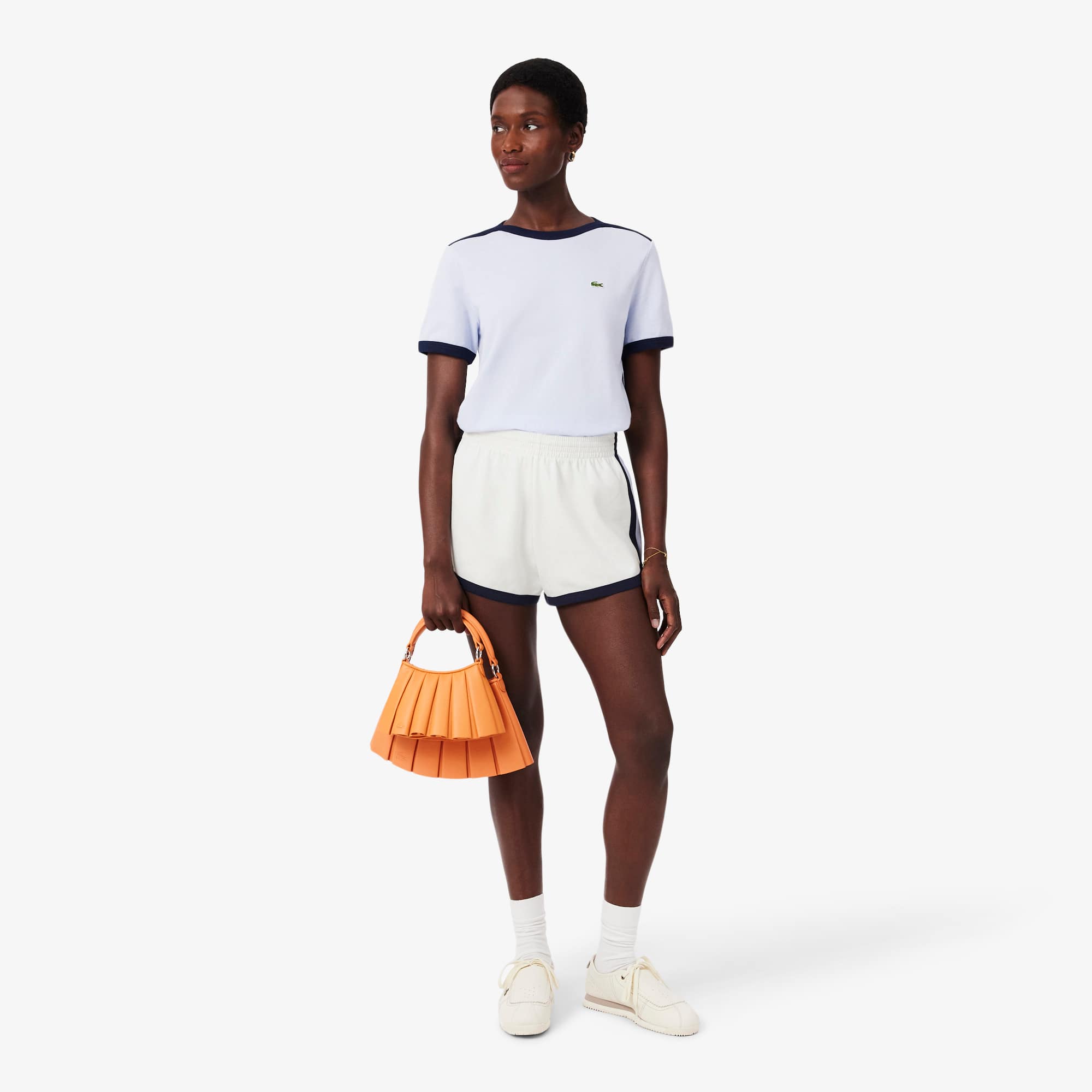 Cotton Shorts - Blanc / Bleu Clair / Bleu Marine
