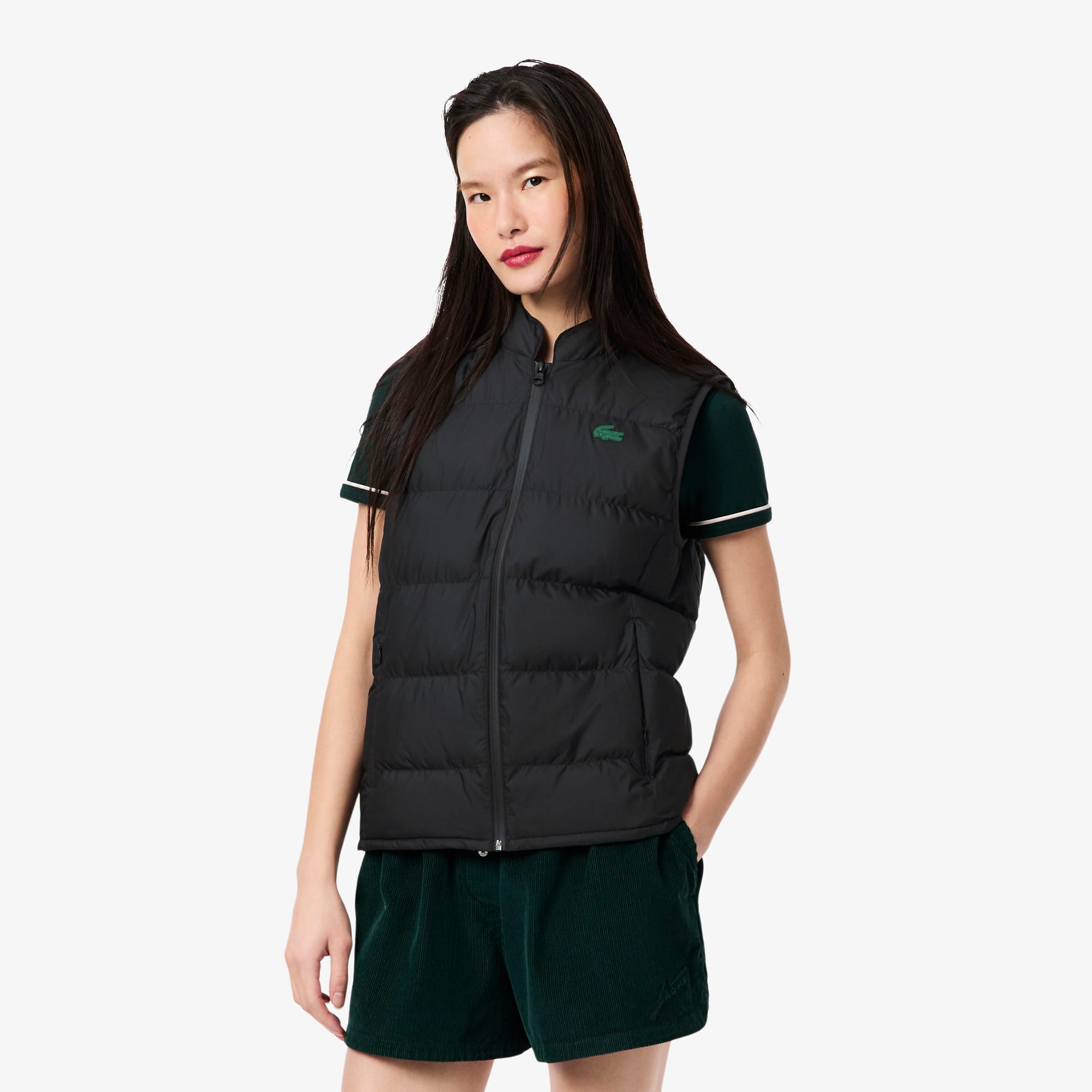 Women's Quilted Down Vest - Black